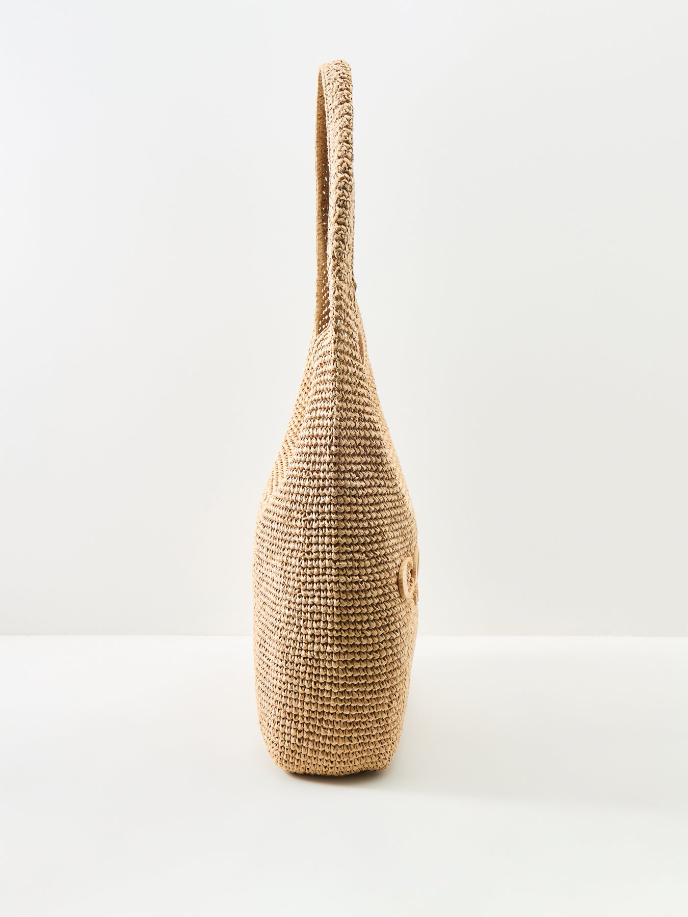 Brooklyn Straw Shoulder Bag Tan
