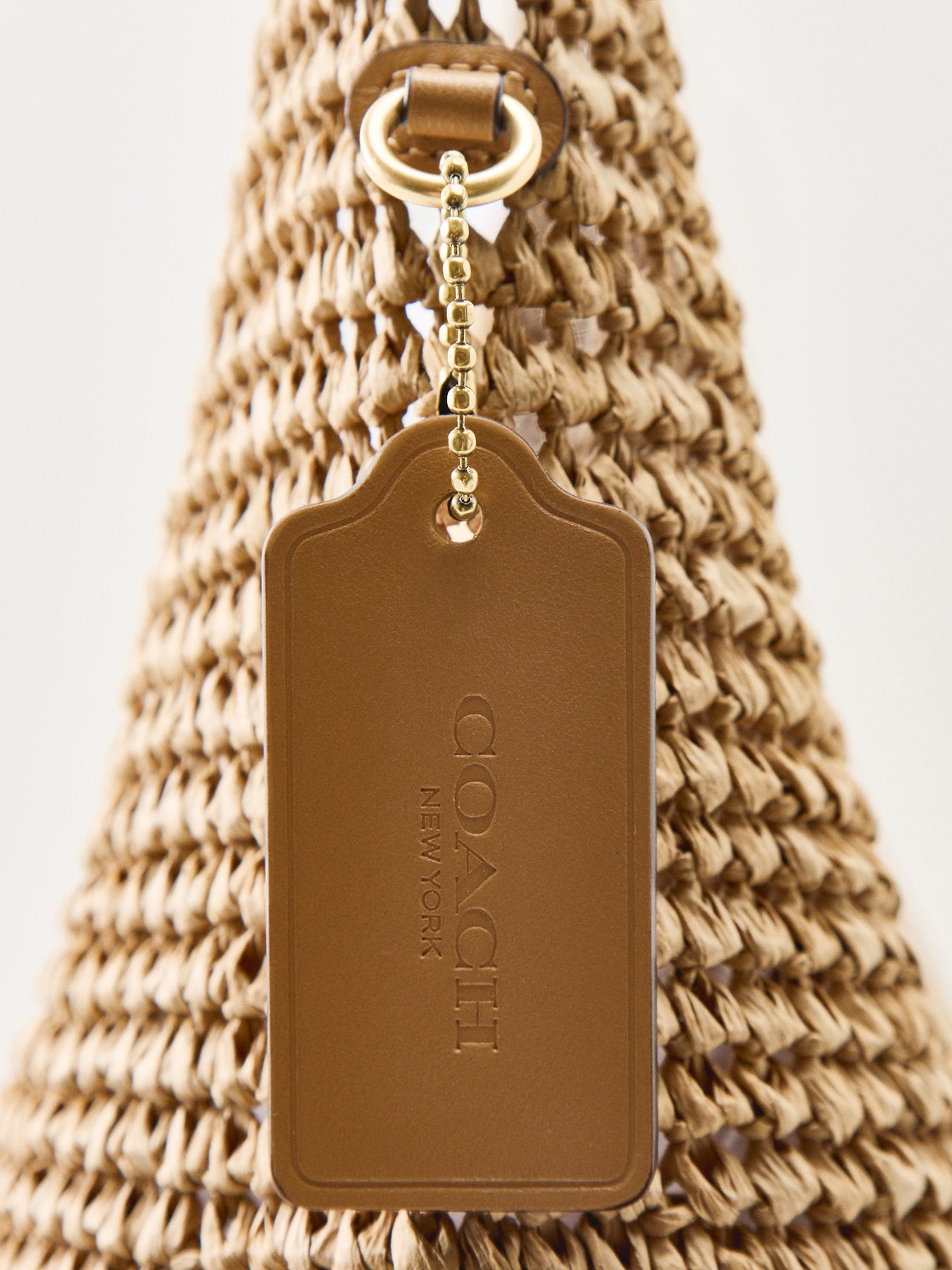 Brooklyn Straw Shoulder Bag Tan