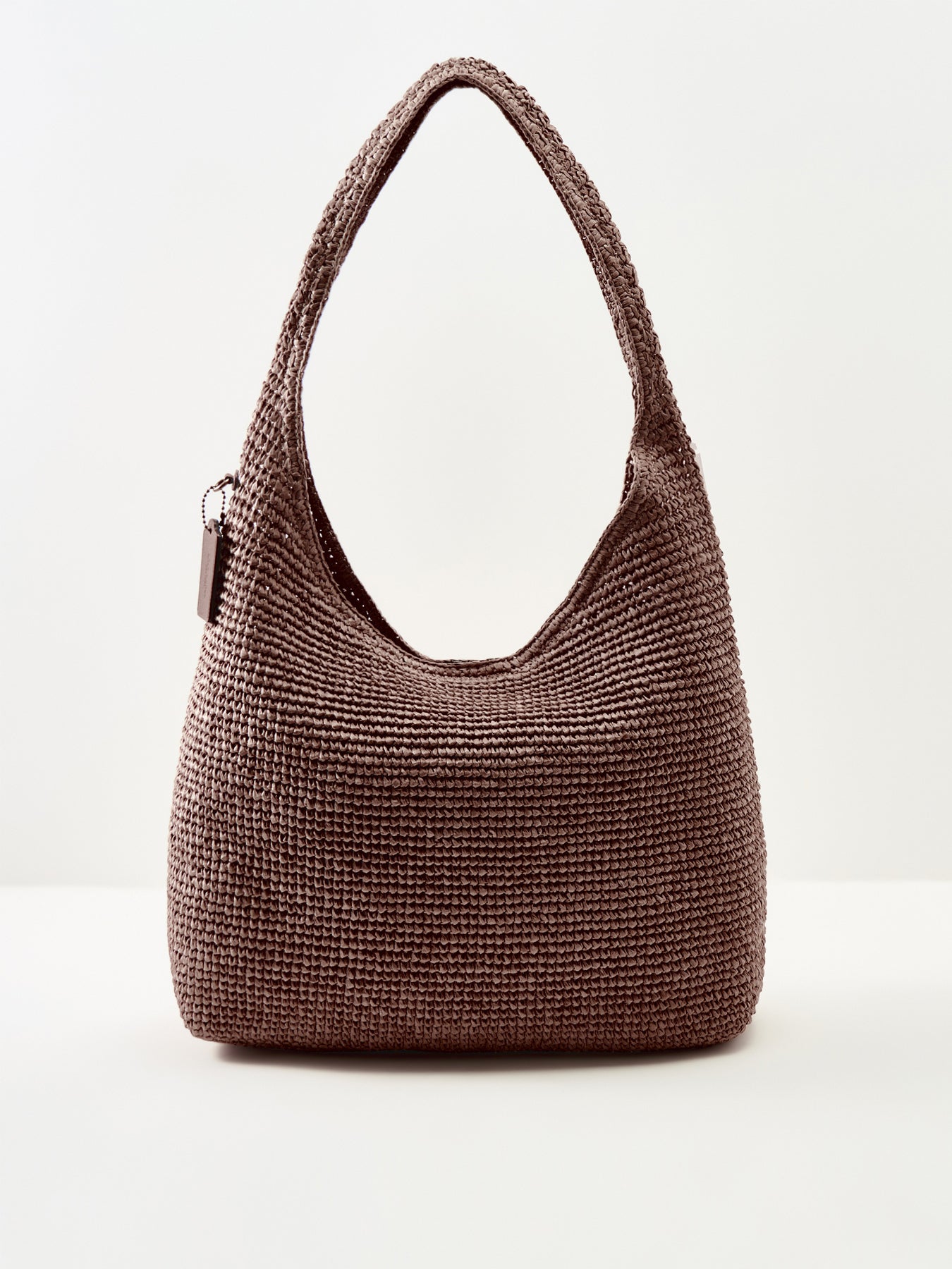 Brooklyn Straw Shoulder Bag Brown