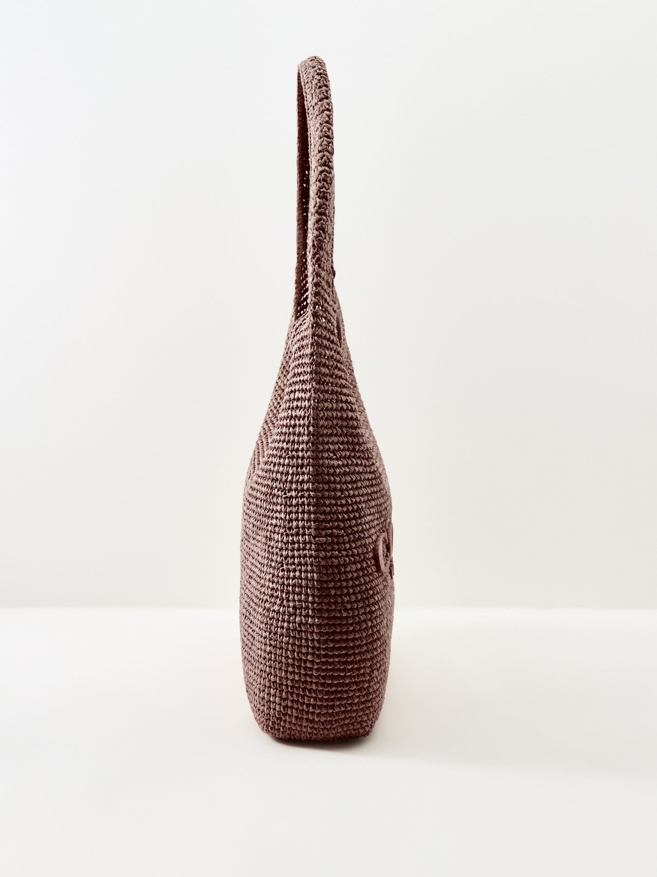 Brooklyn Straw Shoulder Bag Brown