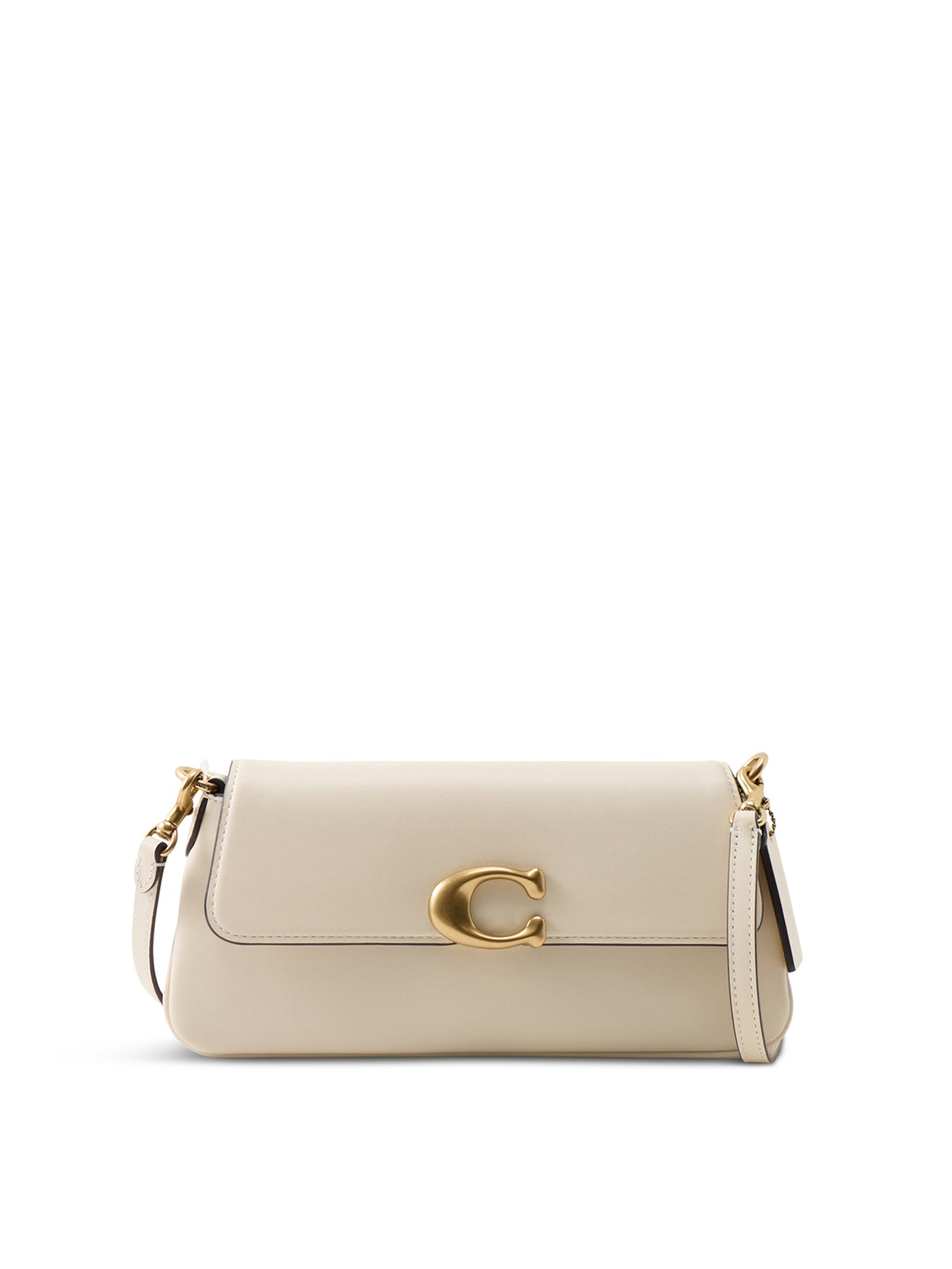 Jet Refined Calf Leather Shoulder Bag Chalk