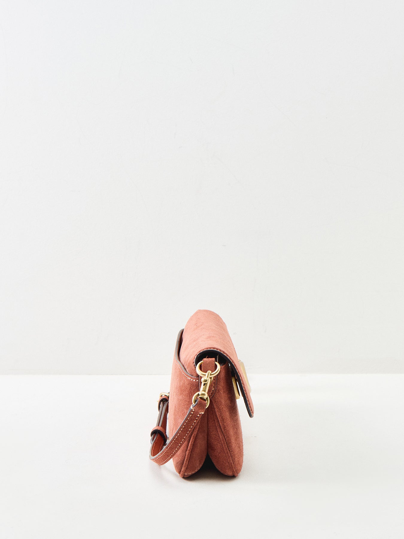 Jet Suede Shoulder Bag Clay