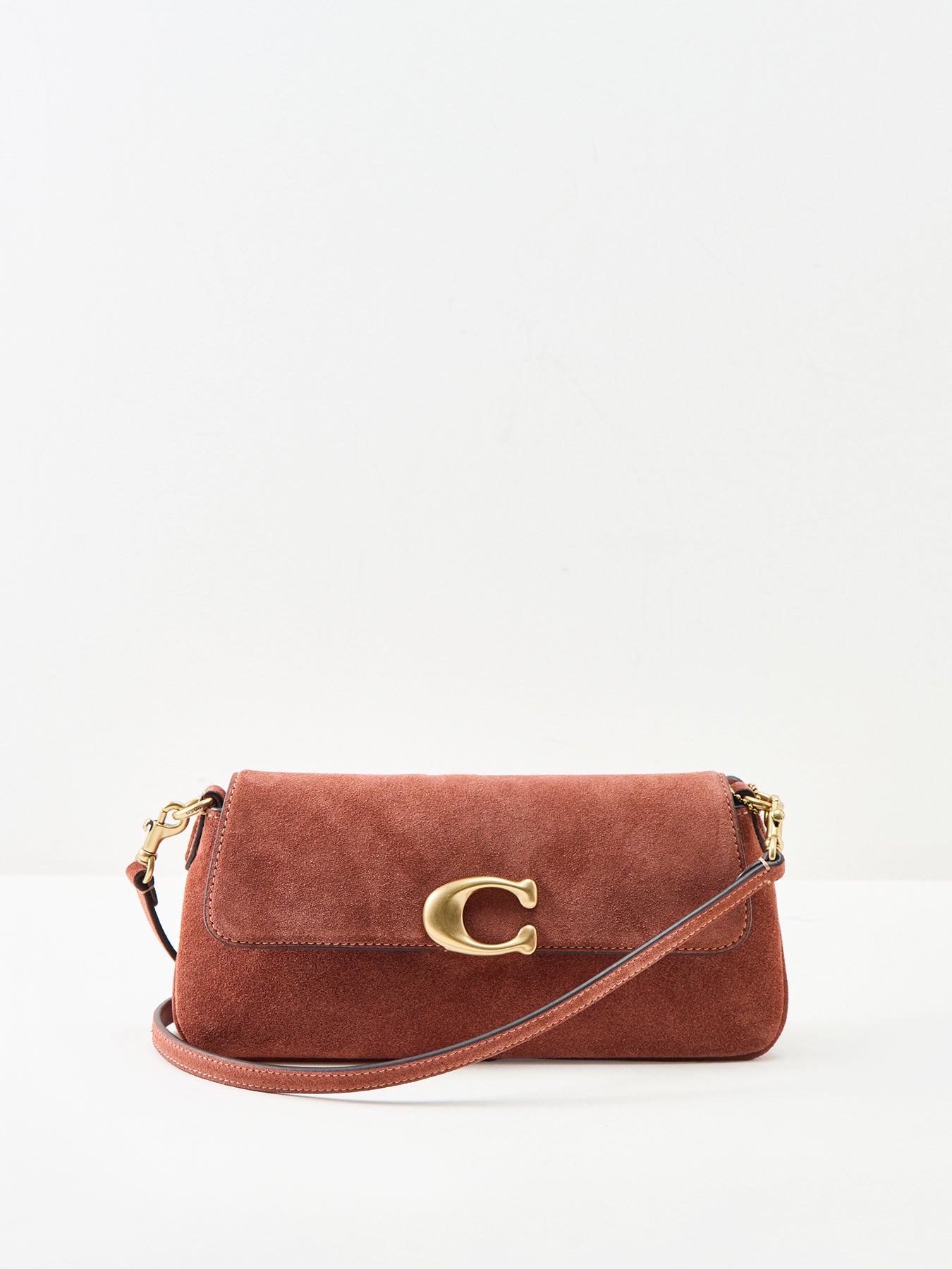 Jet Suede Shoulder Bag Clay
