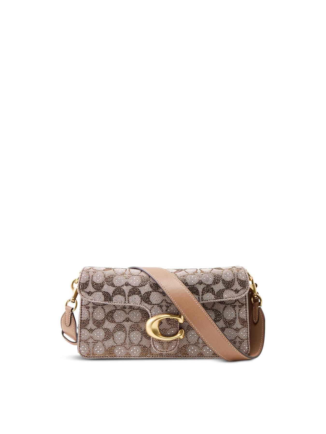 Soft Tabby 26 Crystal Signature Shoulder Bag Mushroom