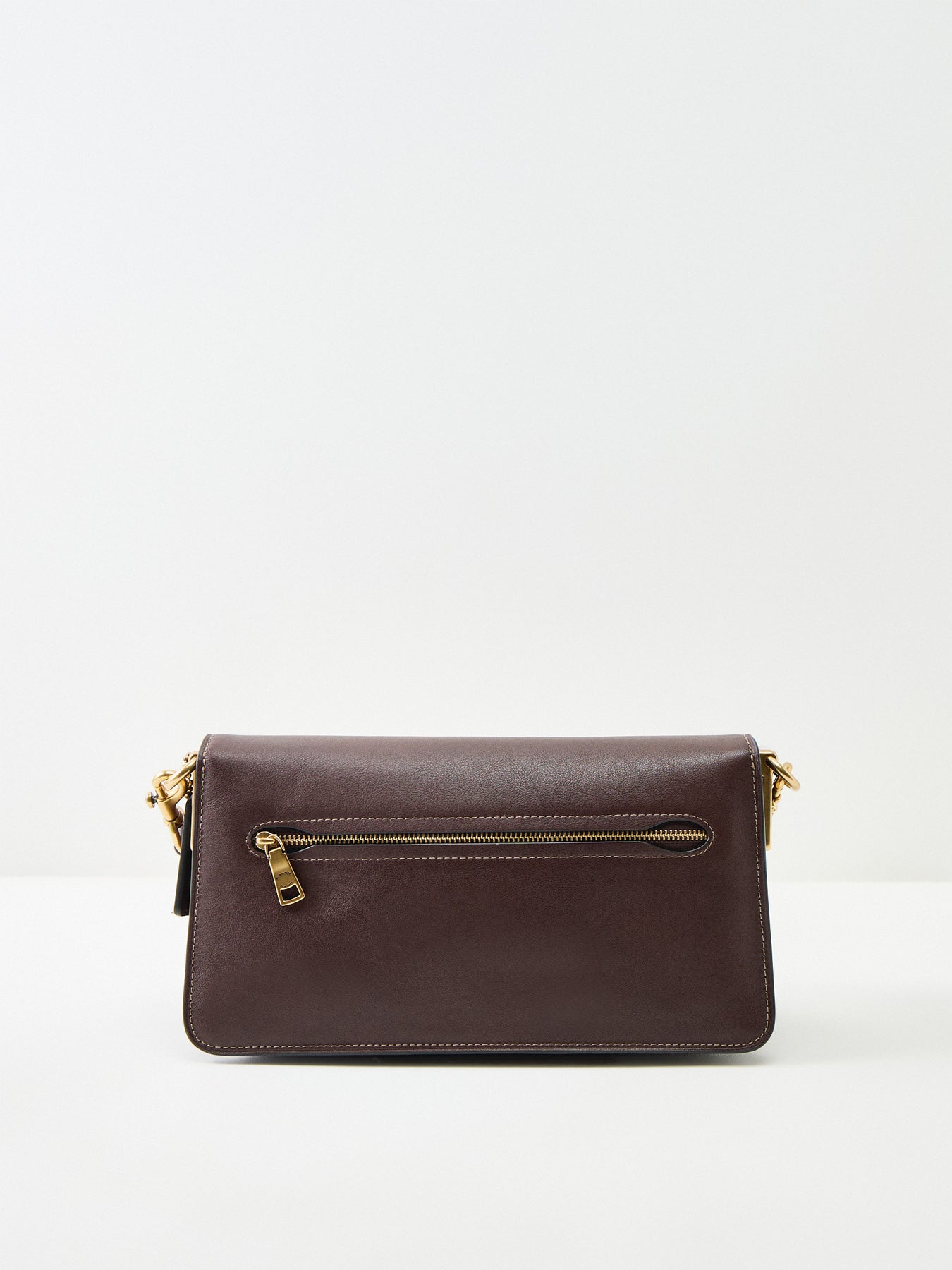Tabby Soft Grain Leather Shoulder Bag 26 Brown