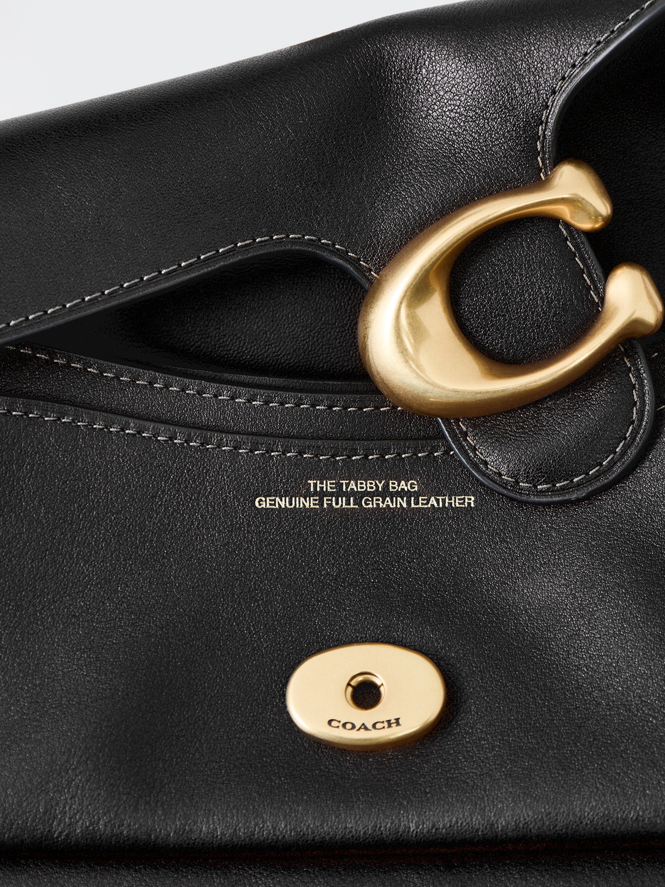Tabby Soft Grain Leather Shoulder Bag 26 Black