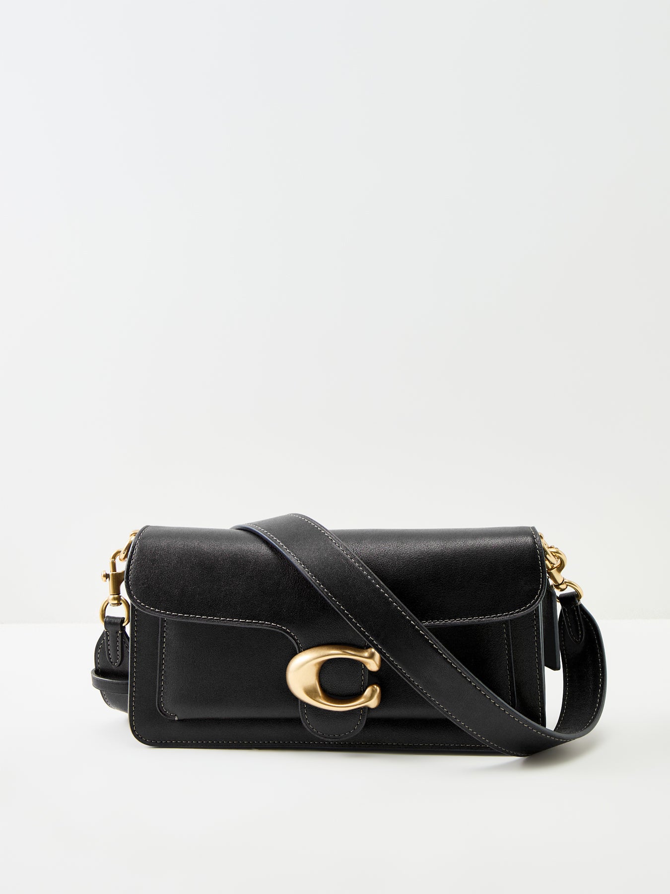 Tabby Soft Grain Leather Shoulder Bag 26 Black