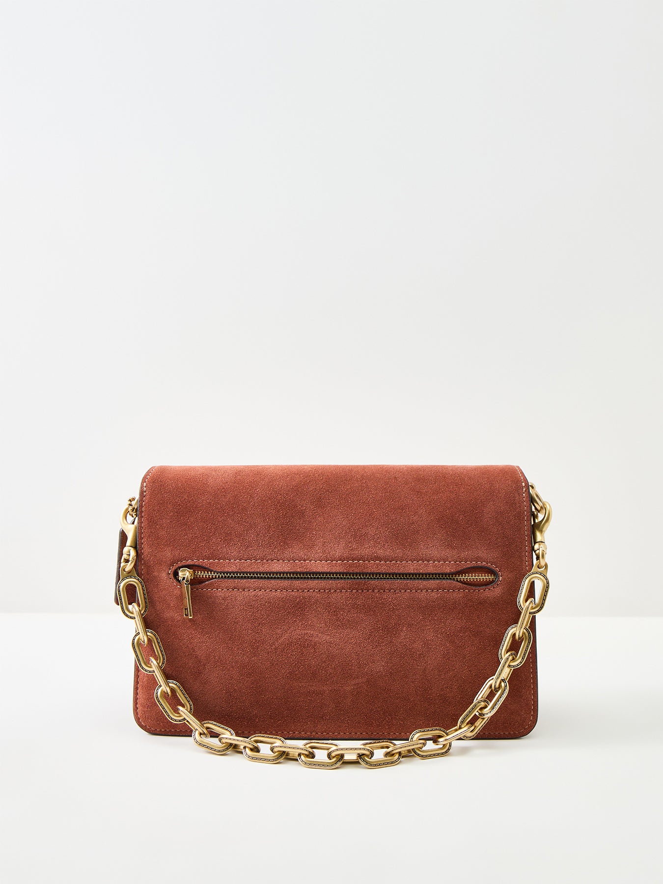 Chain Tabby Suede Shoulder Bag Clay