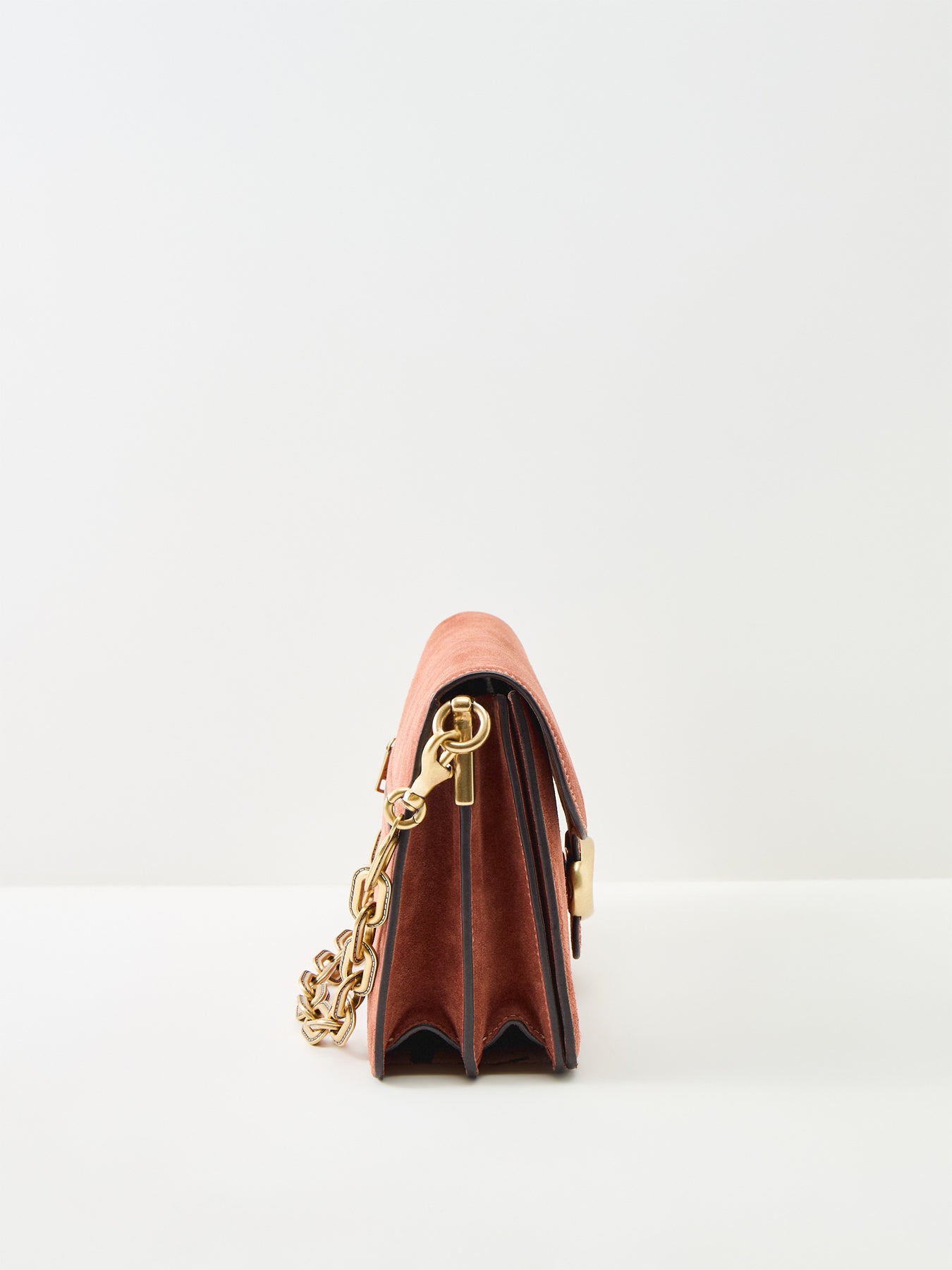 Chain Tabby Suede Shoulder Bag Clay