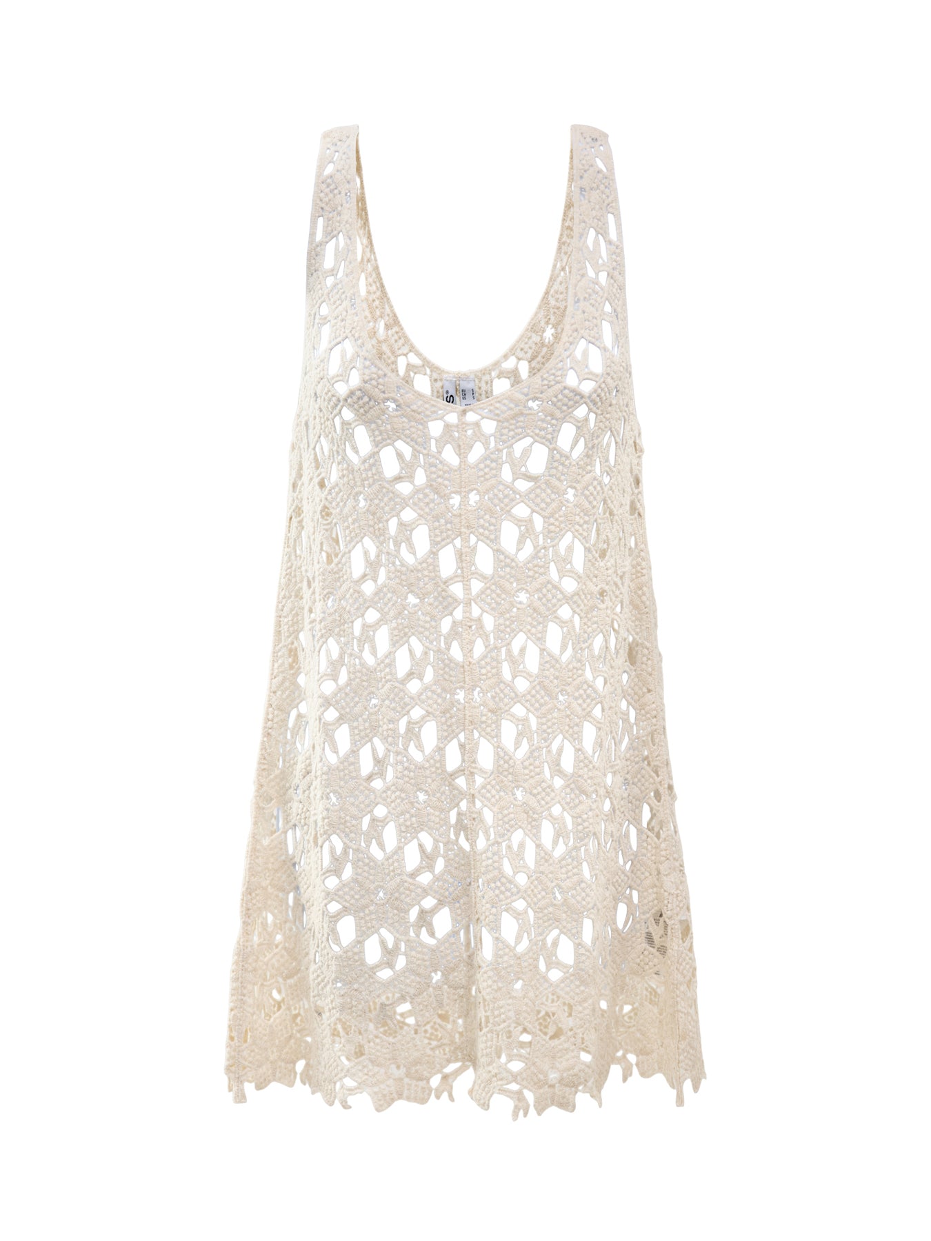 Lina Crochet Beach Dress Cream