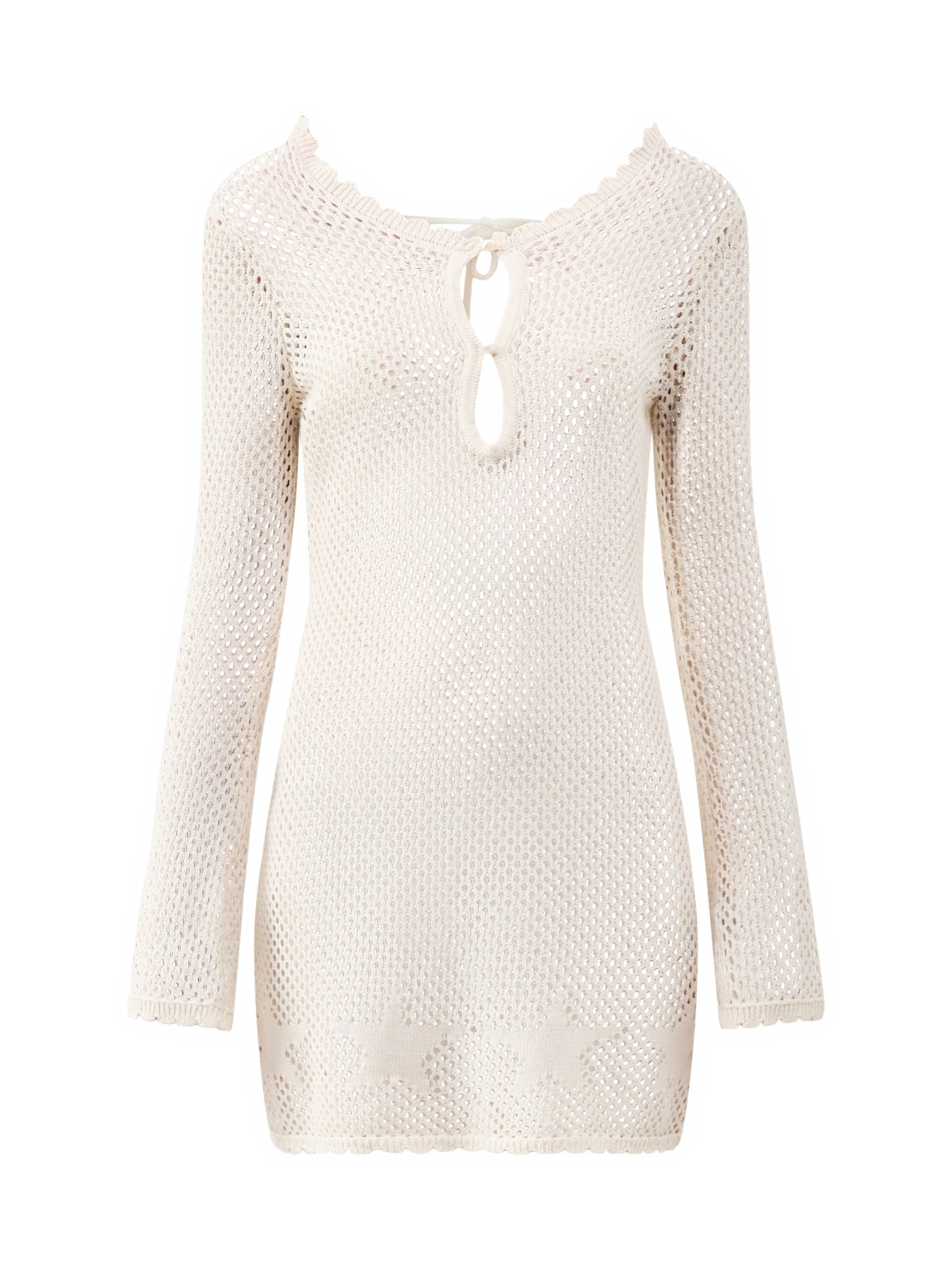 Kamari Long Sleeve Tunic Dress Cream