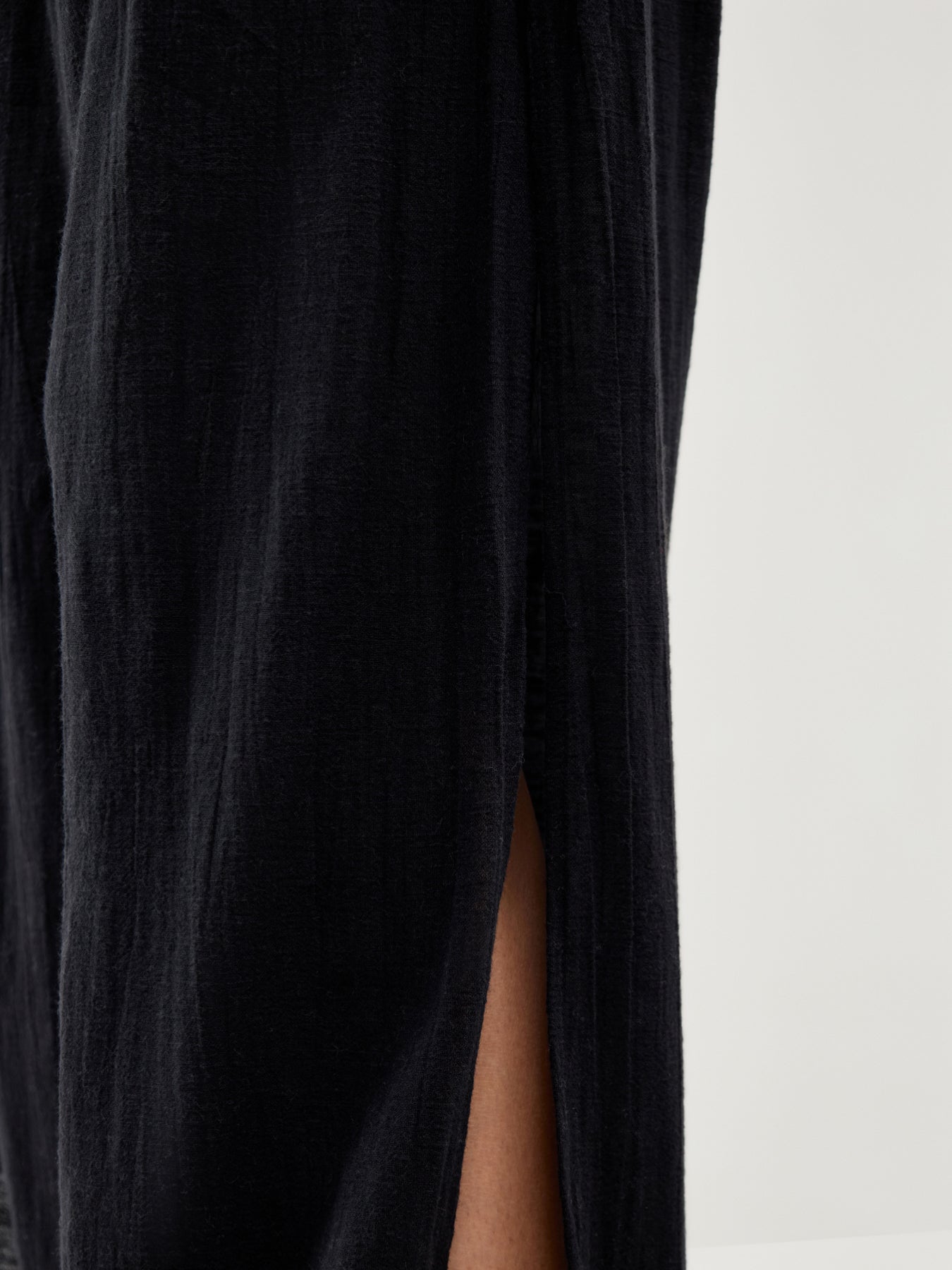 Agnes High Slit Beach Trousers Black