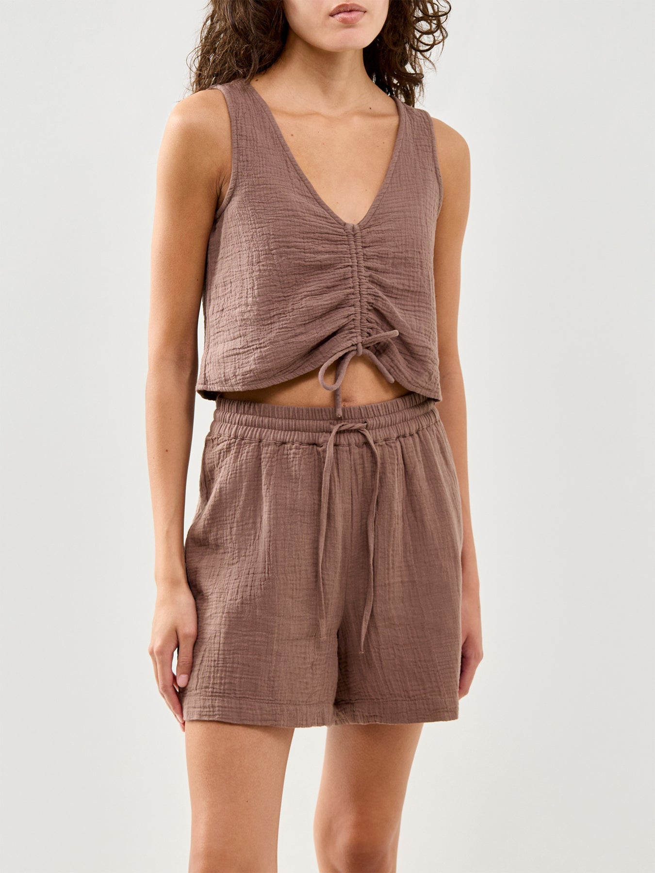 Sastina Cropped Top Coffee Quartz