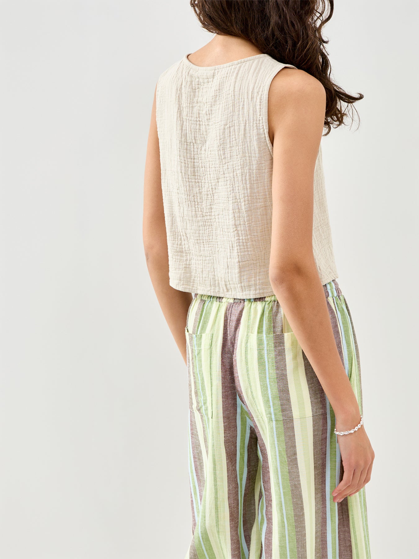 Sastina Cropped Top Beige