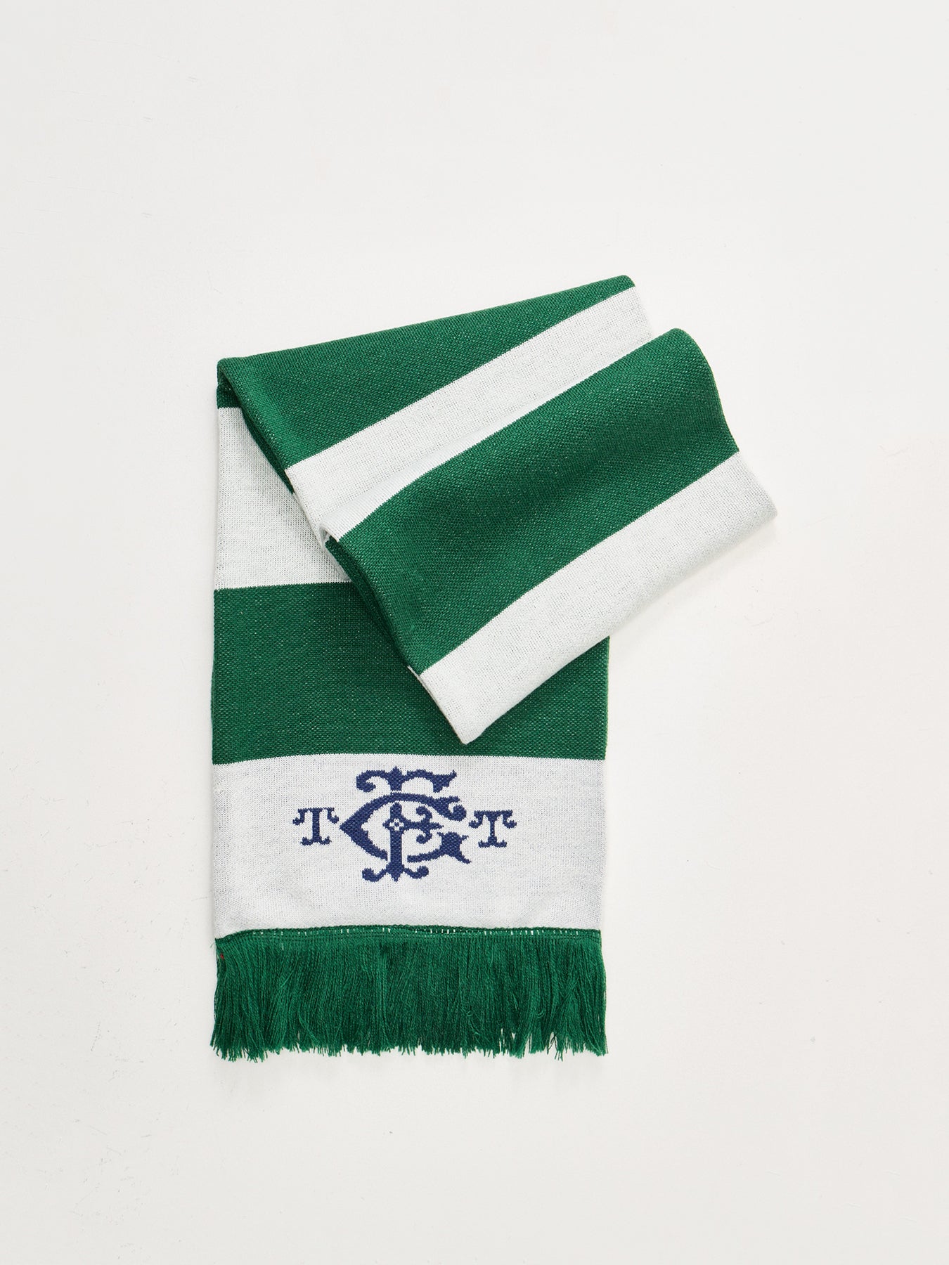 The Golden Flake Tavern Woven Scarf Green