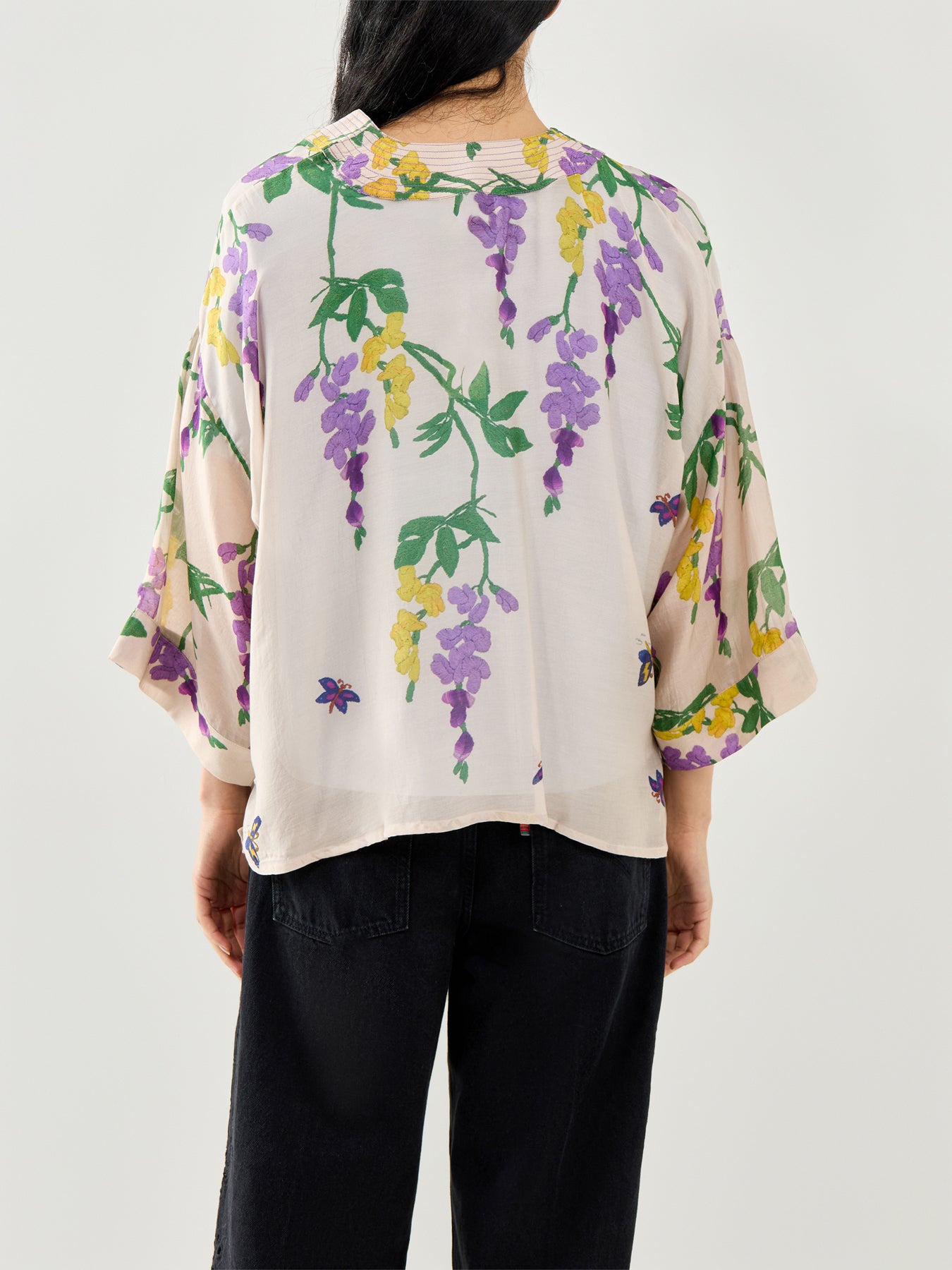 Wisteria Lilac Short Kimono Lilac