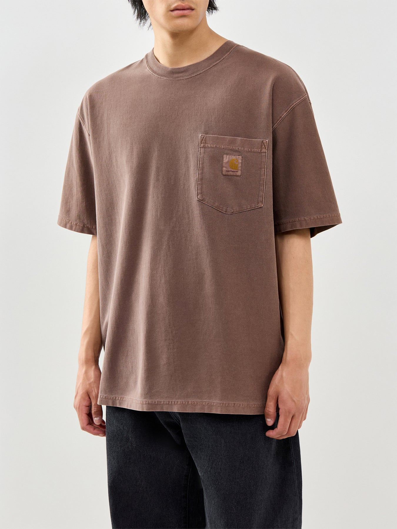Loose Pocket T-Shirt Brown