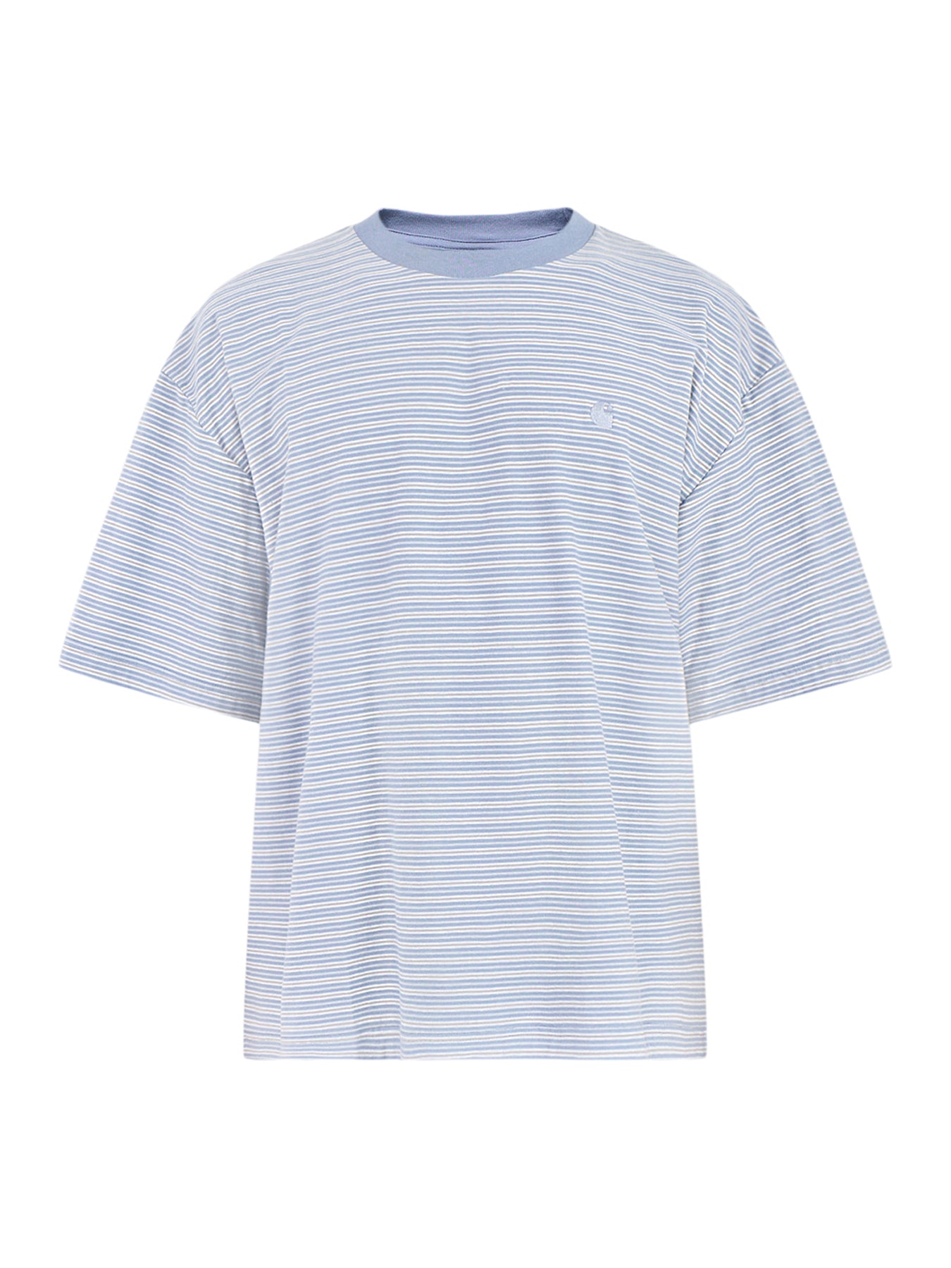 Dupree Stripe Cotton T-Shirt Blue