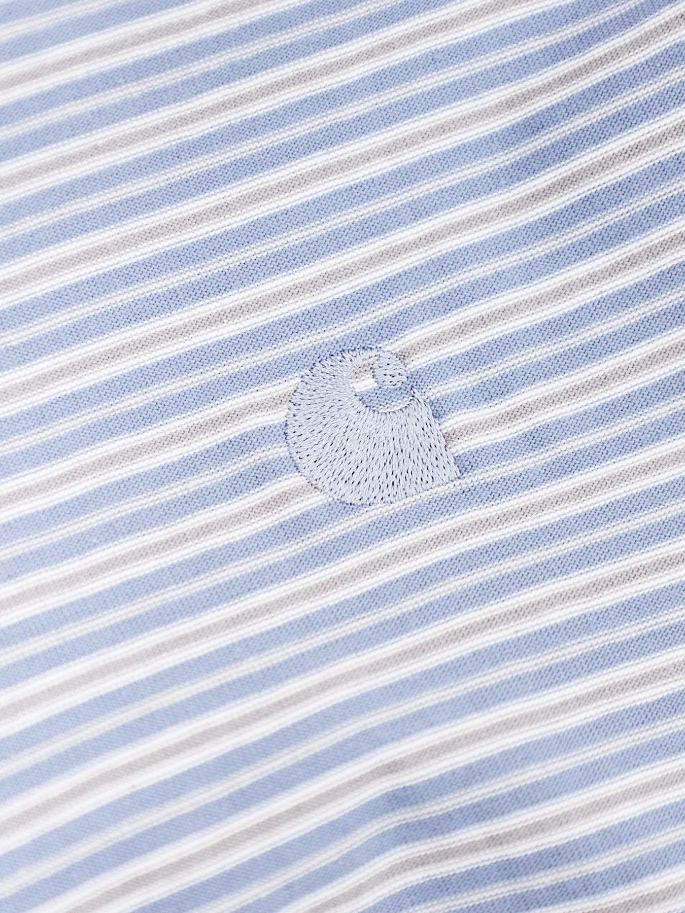 Dupree Stripe Cotton T-Shirt Blue