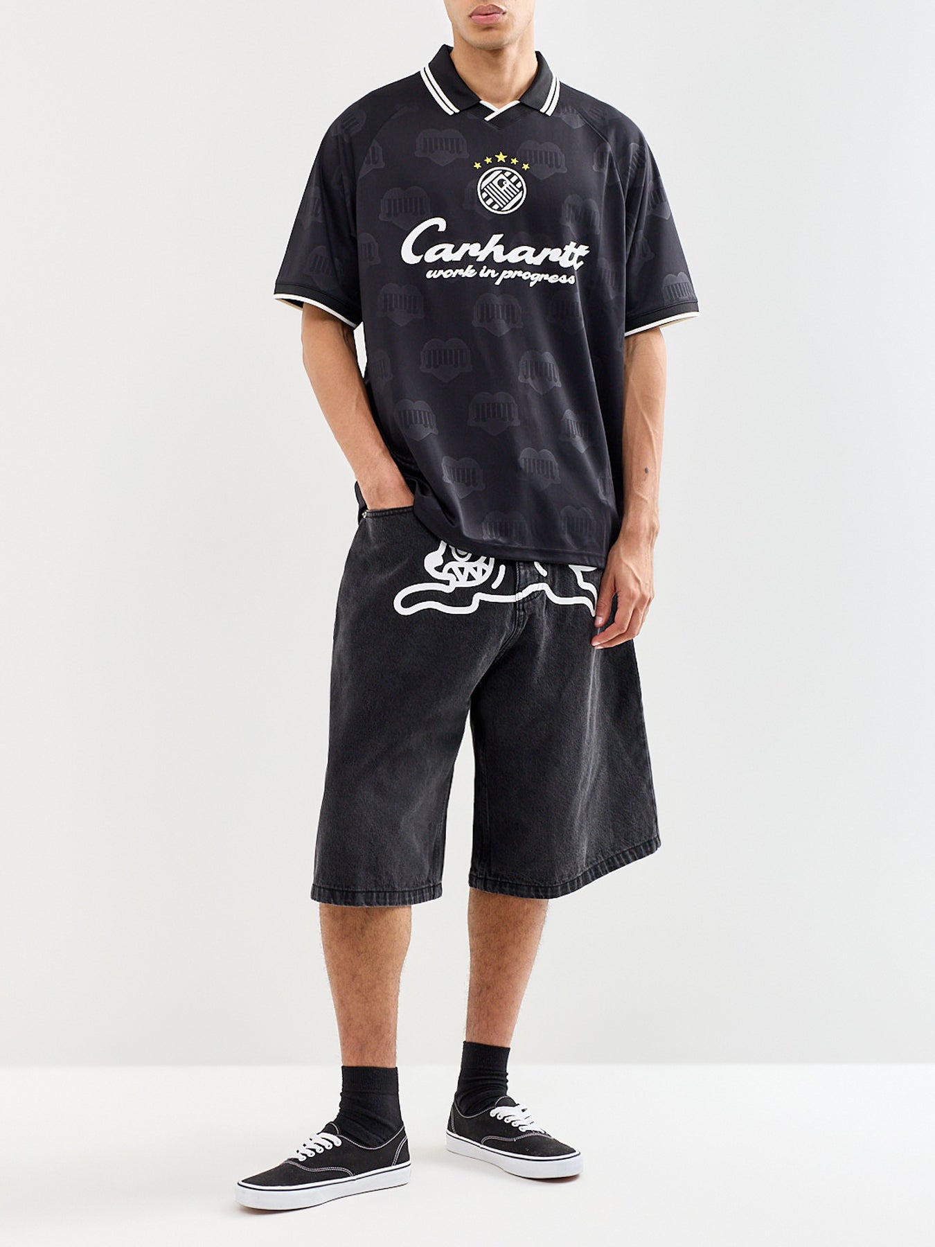 Terrace Football T-Shirt Black