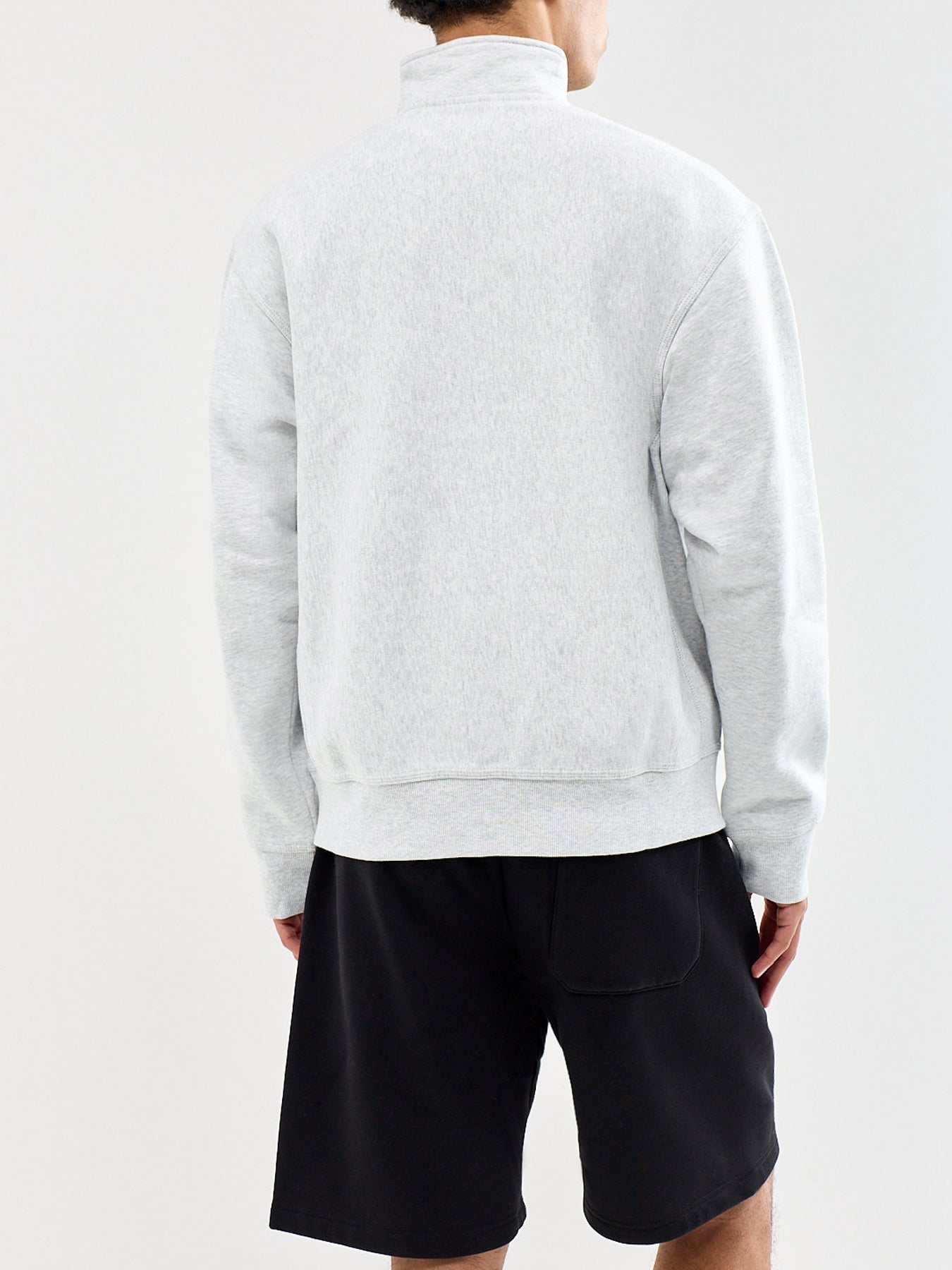 Half Zip American Script Sweatshirt Grey