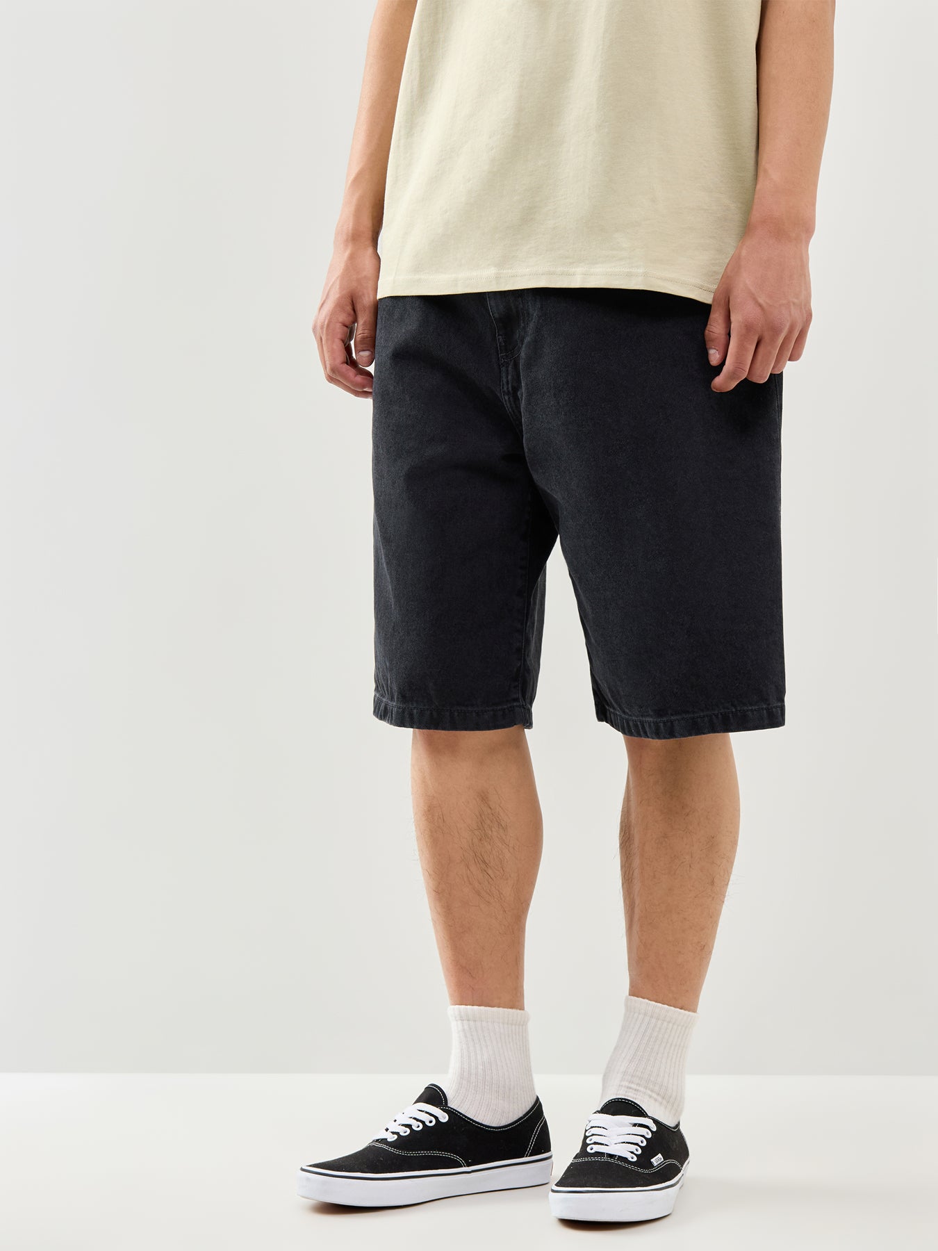 Landon Denim Shorts Black