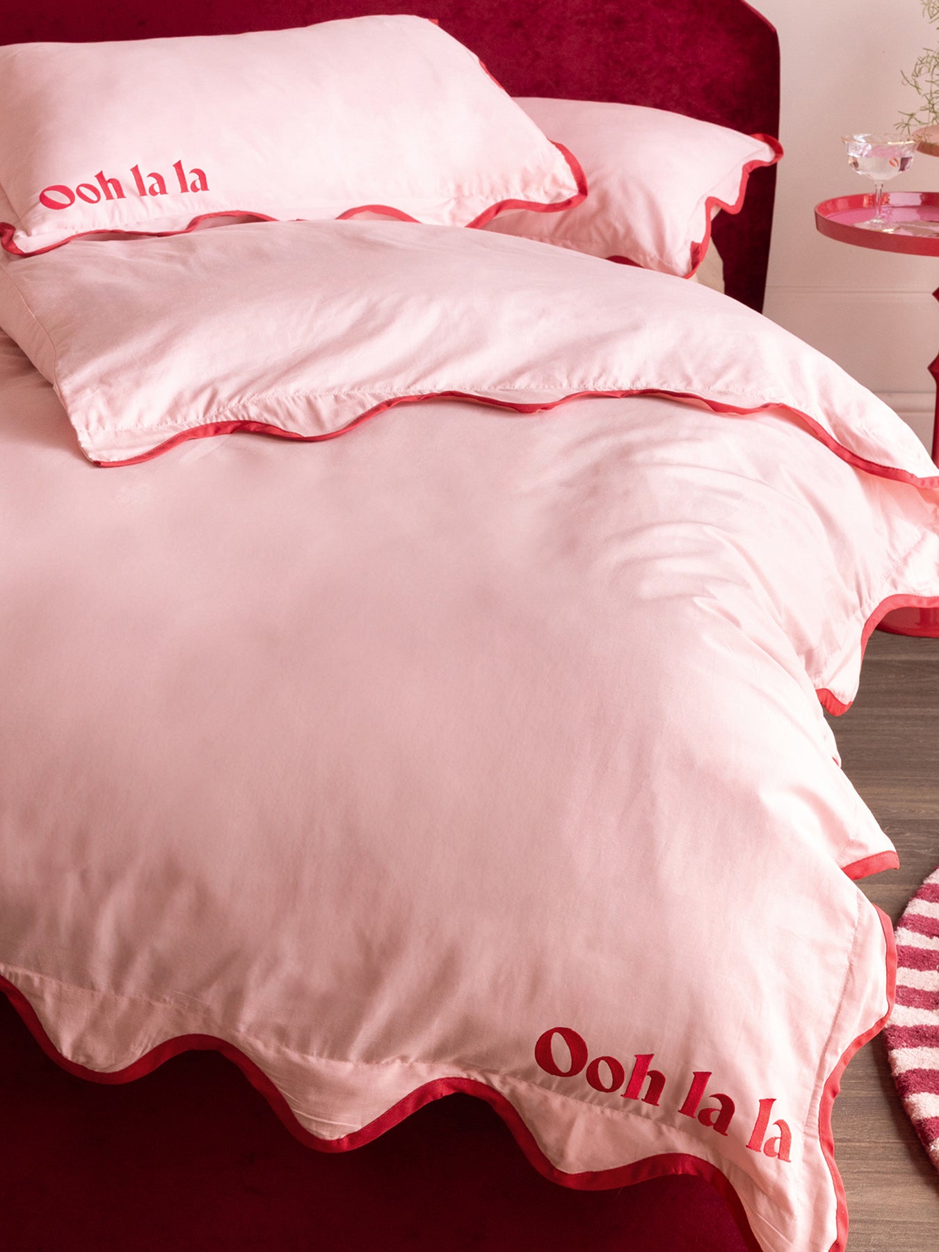 Ooh La La Super King Duvet Set Pink