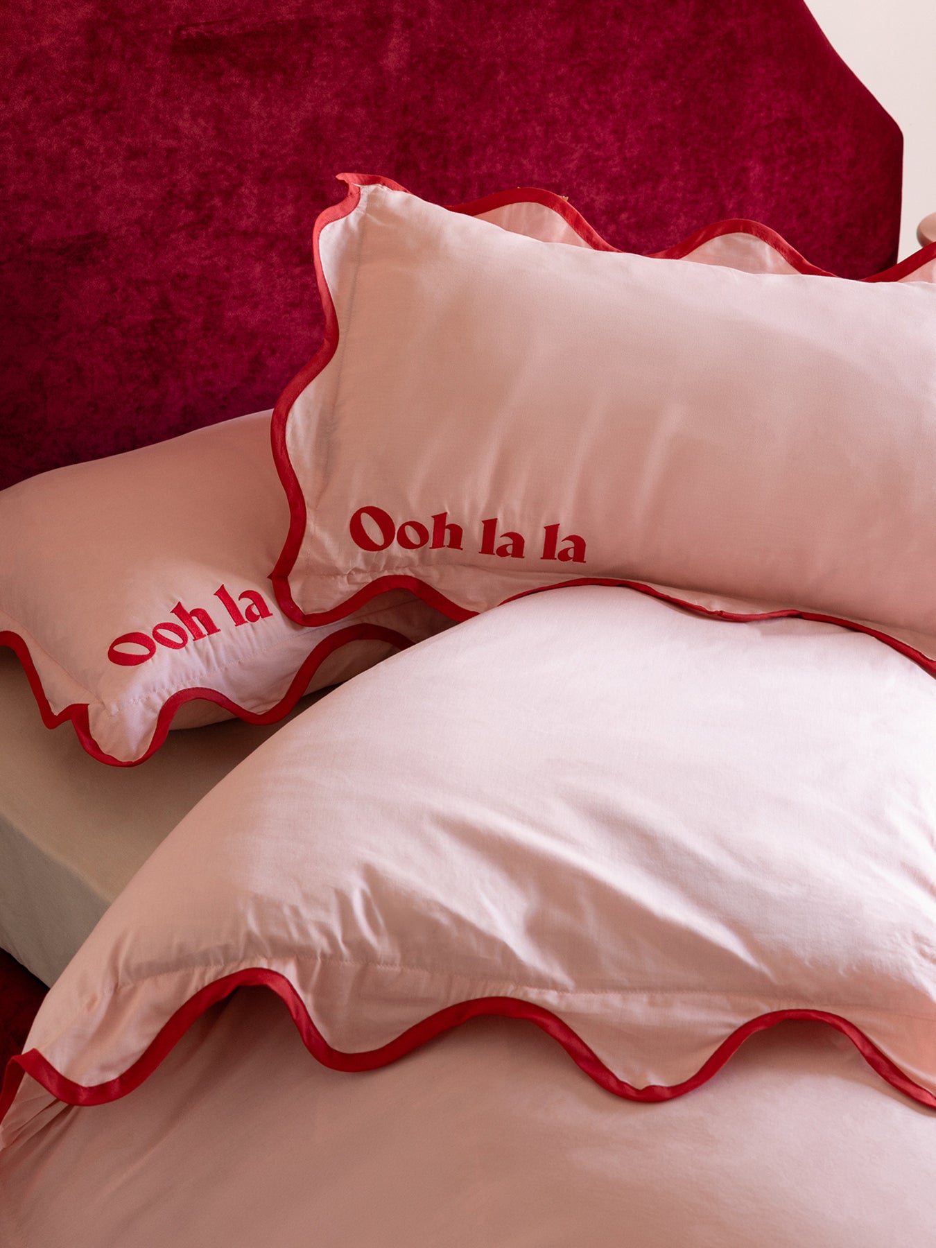 Ooh La La Super King Duvet Set Pink
