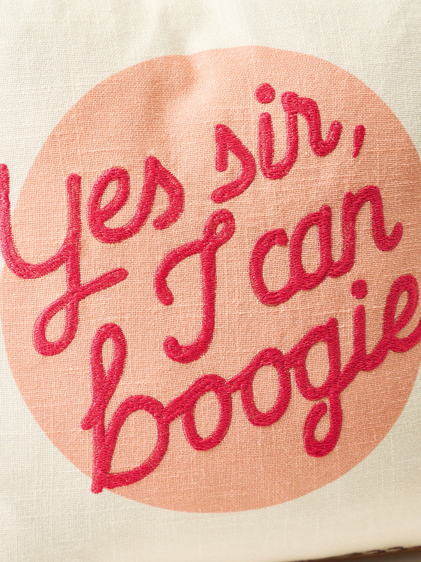 Yes Sir I Can Boogie Feather Cushion 45 x 45cm Pink