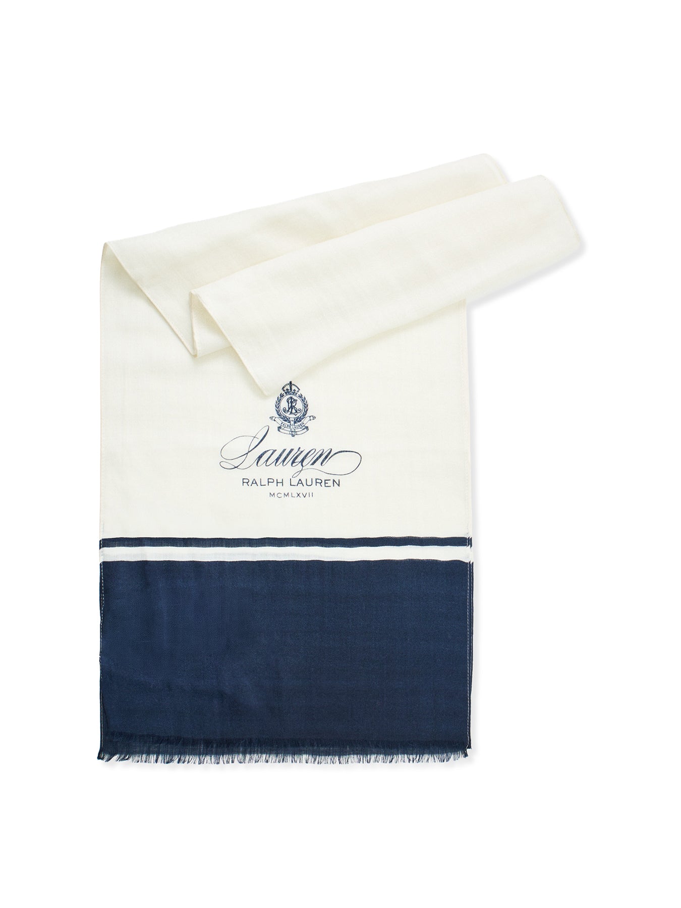 Wool Silk Scarf Cream