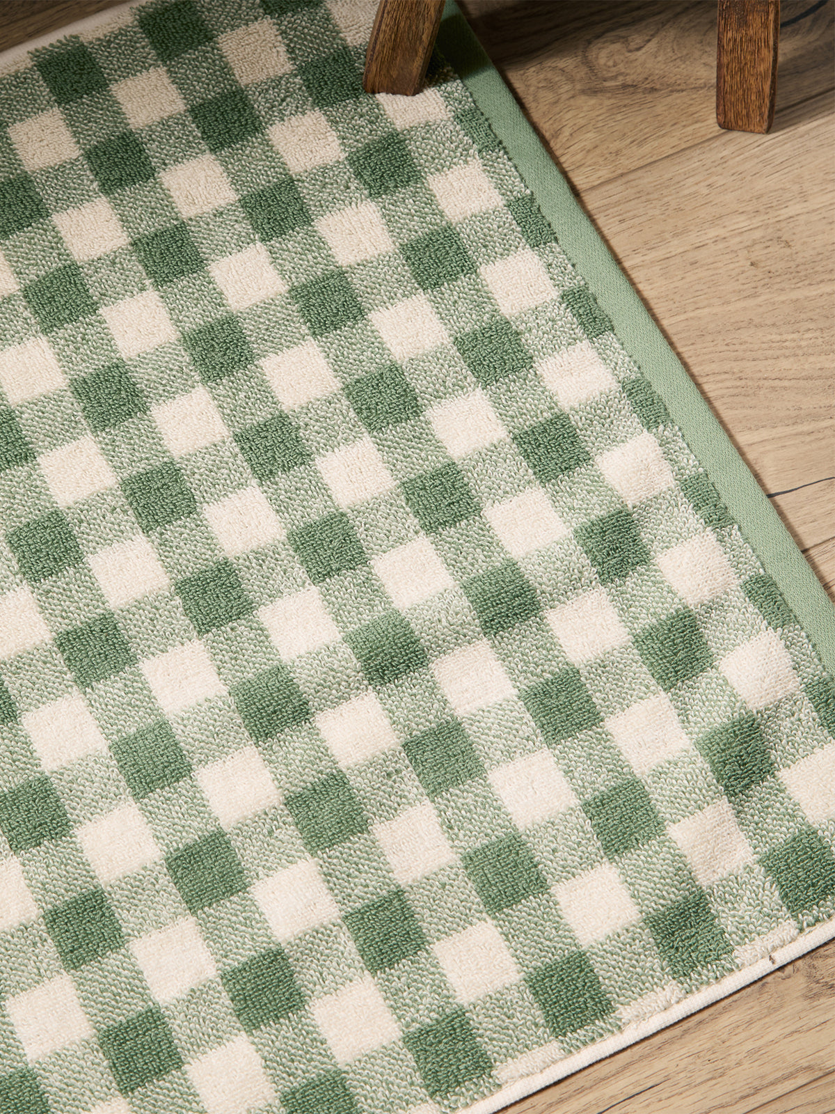 Cotton Barton Check Bath Mat 50 x 70cm