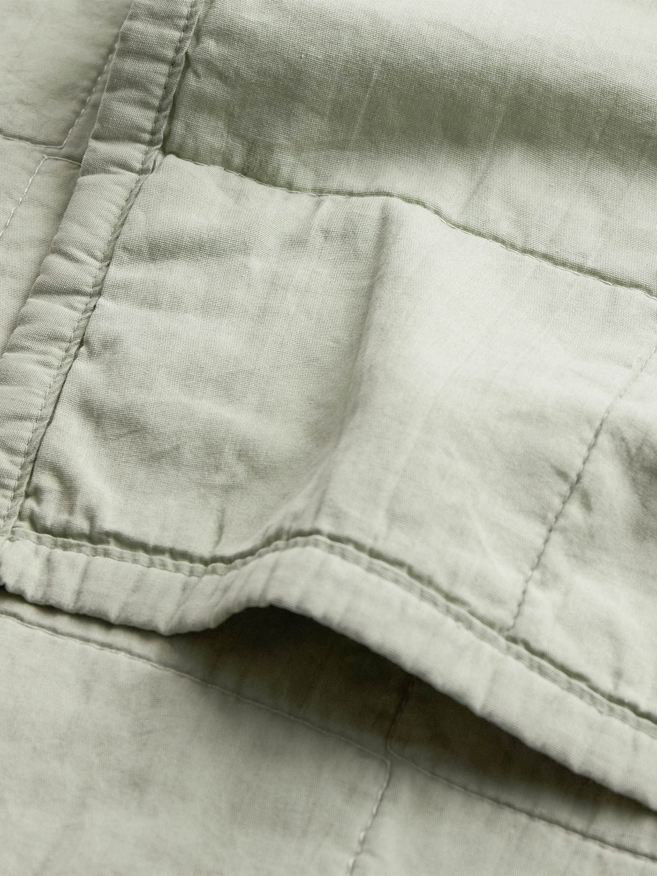 Cotton Hebden Washed Bedspread 150 x 200cm - Bay Green
