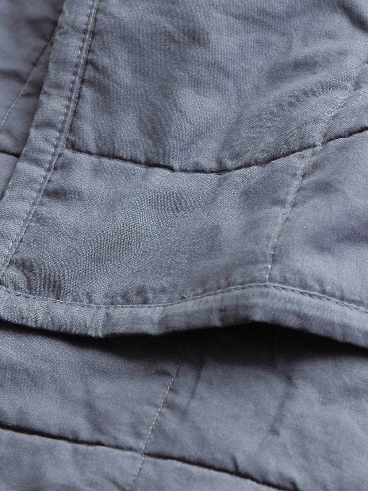 Cotton Hebden Washed Bedspread 150 x 200cm - Denim Blue