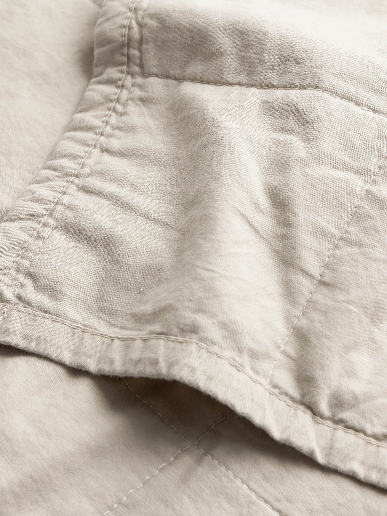 Cotton Hebden Washed Bedspread 150 x 200cm - Stone