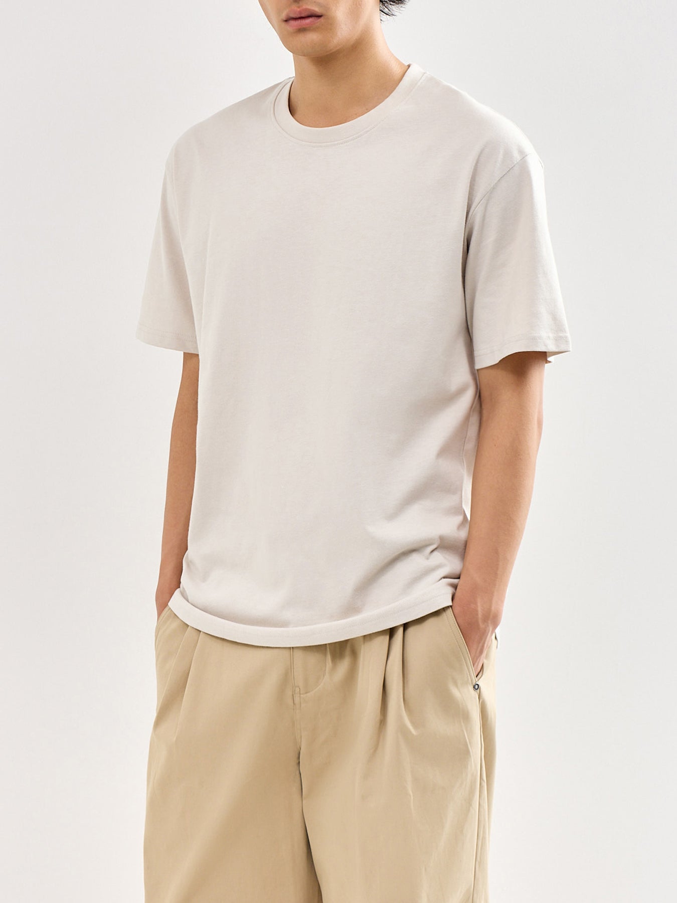 Organic Basic T-Shirt Cream