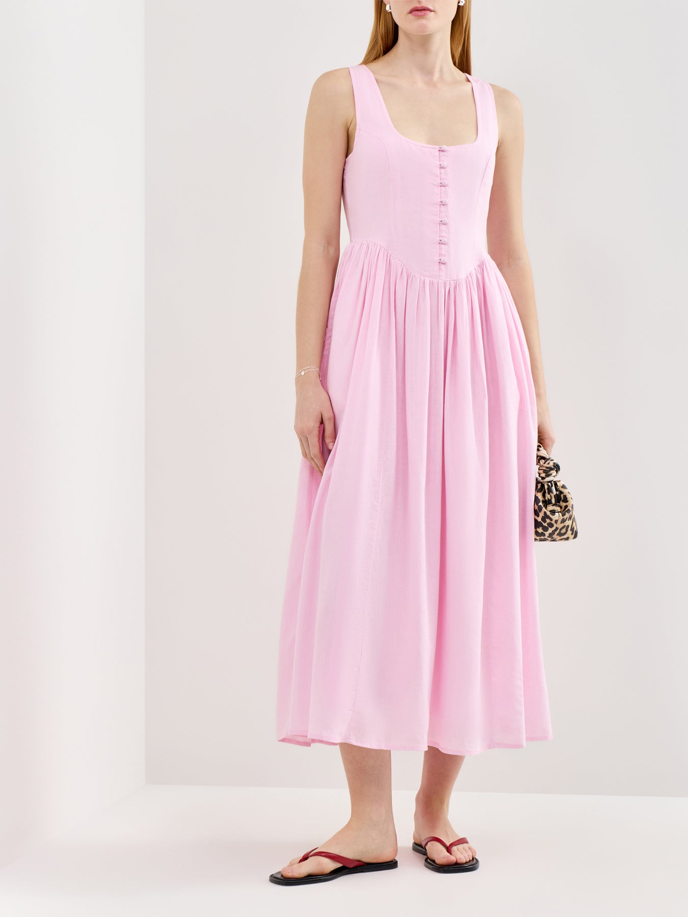 Cora Midi Dress Pink