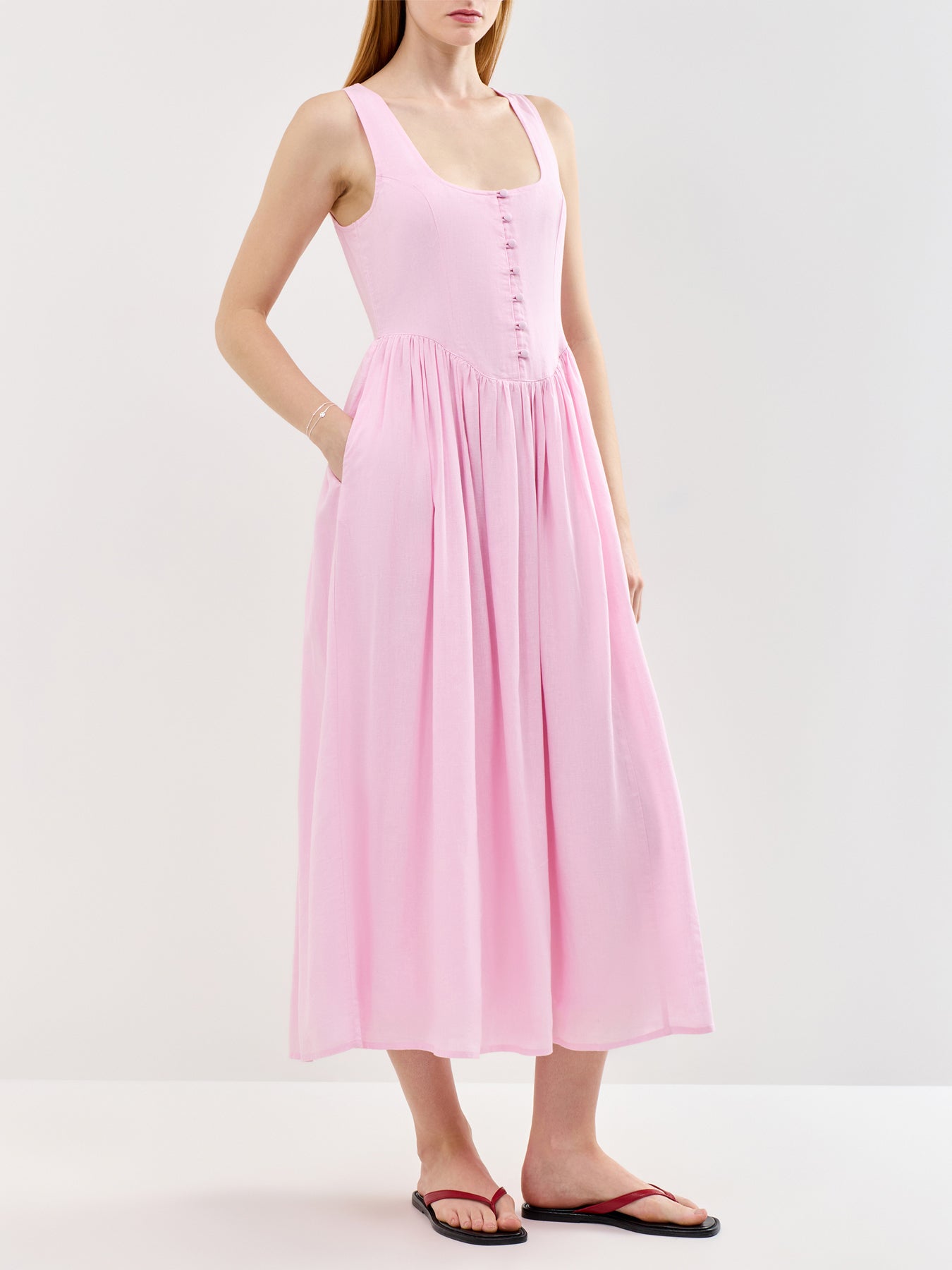 Cora Midi Dress Pink