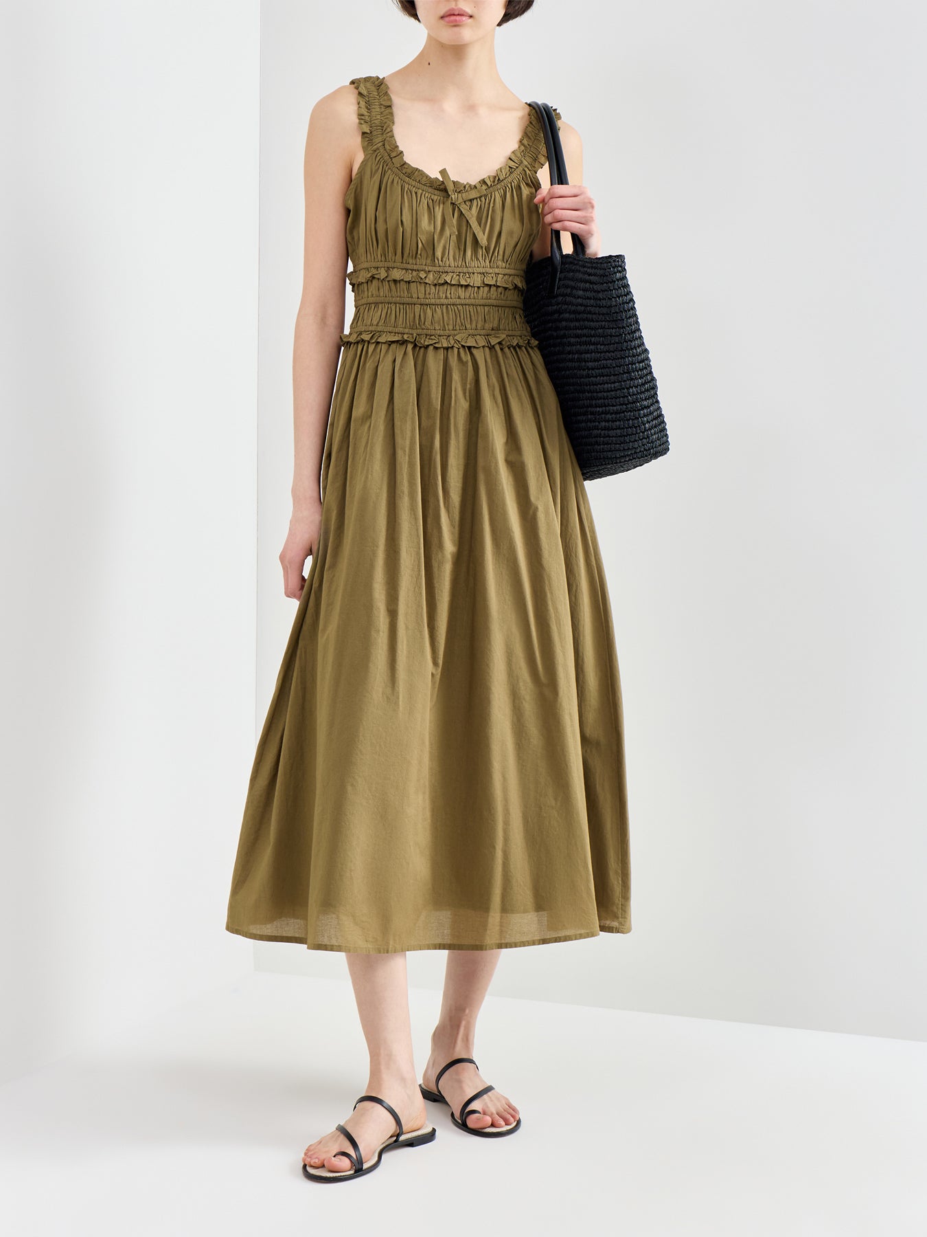 Sleeveless Ariel Midi Dress Green
