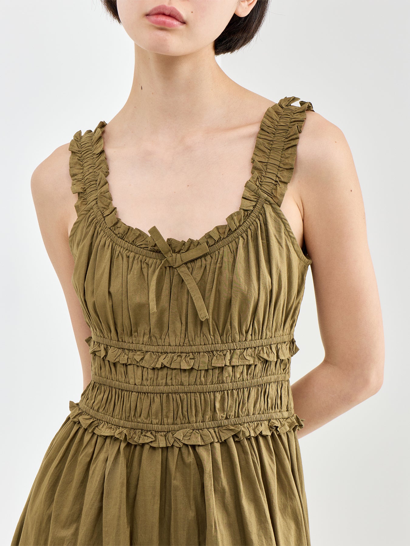 Sleeveless Ariel Midi Dress Green