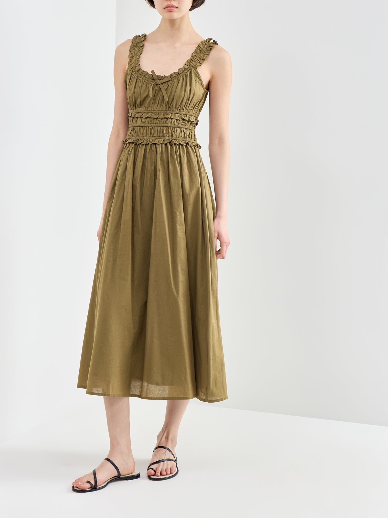 Sleeveless Ariel Midi Dress Green
