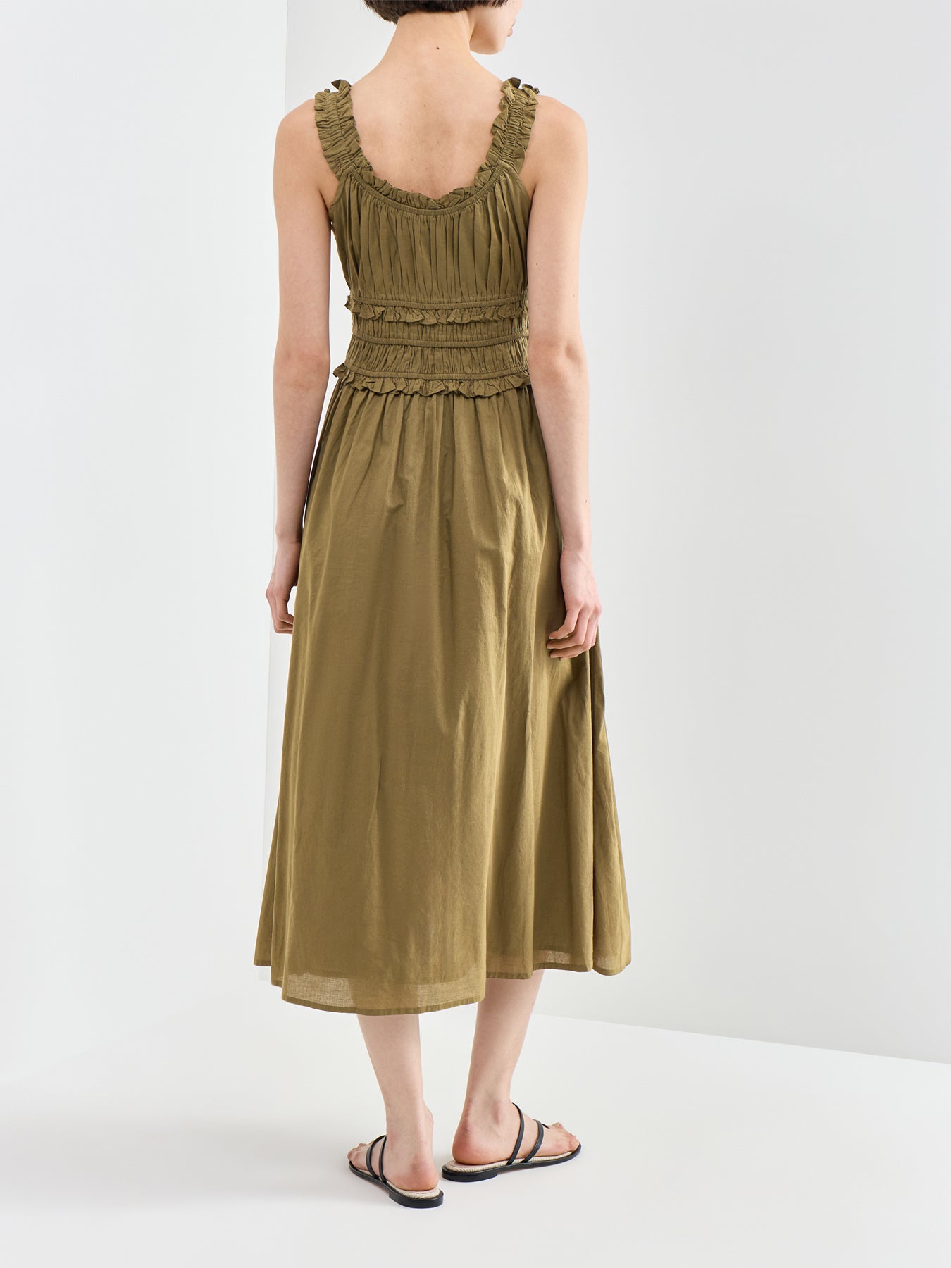 Sleeveless Ariel Midi Dress Green