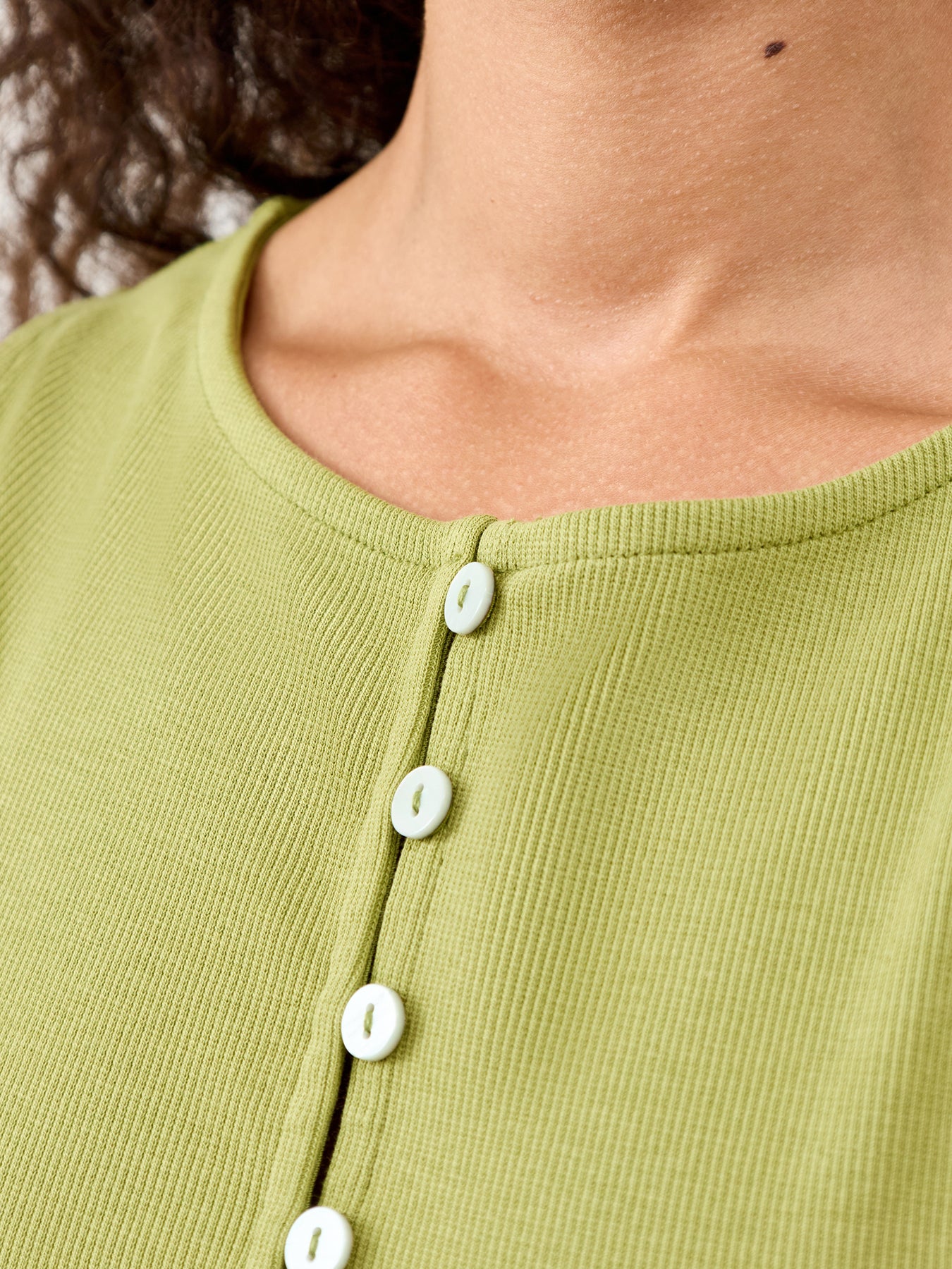 Slash Neck Cropped Waistcoat Green