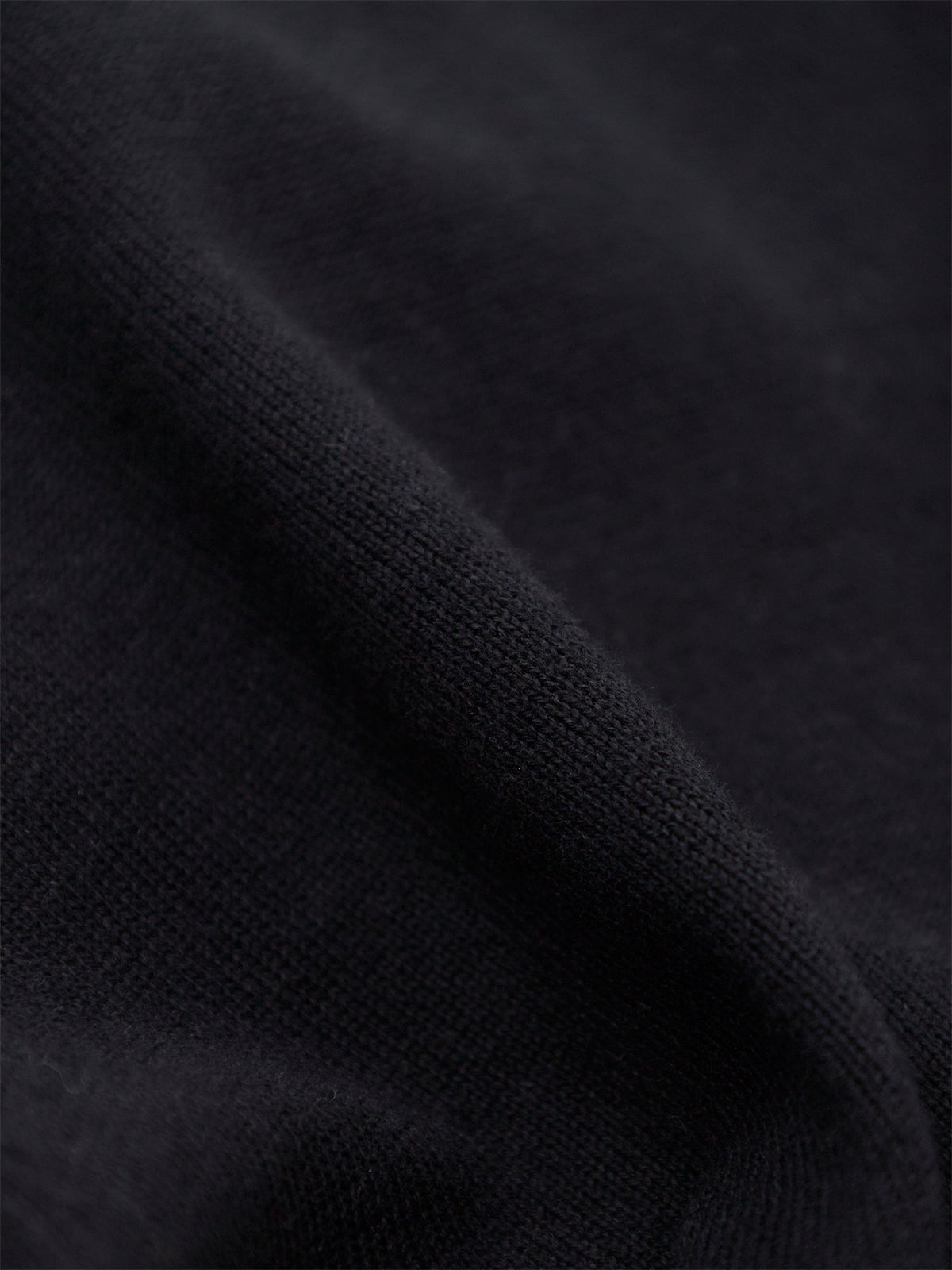 Organic Cotton Knitted Crew Neck Jumper - Black