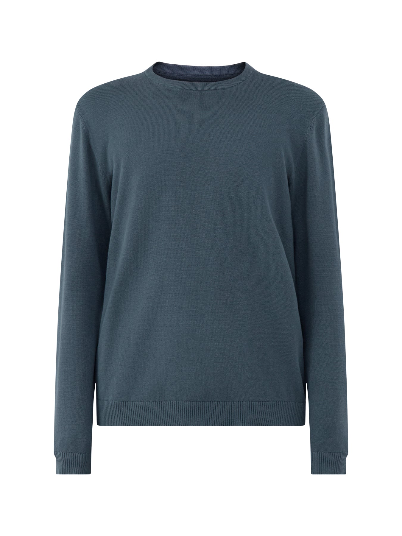 Organic Cotton Knitted Crew Neck Jumper - Turbulence