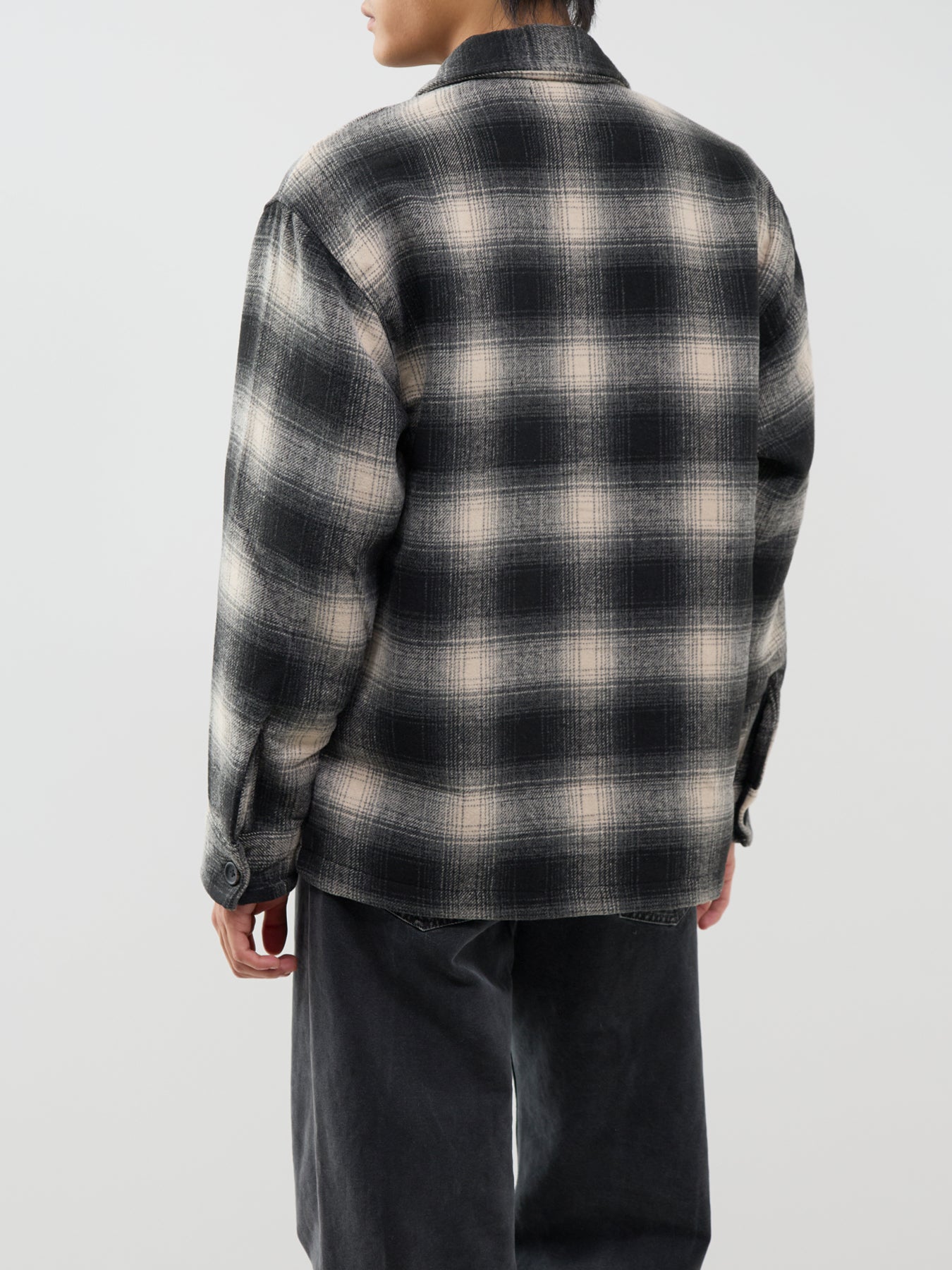 Ollie Check Overshirt - Asphalt