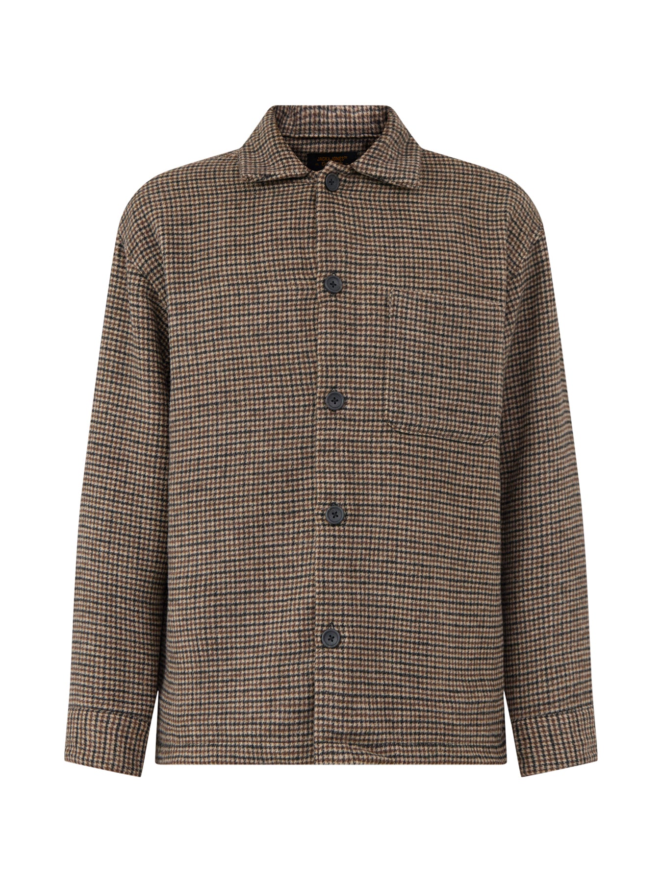 Ollie Houndstooth Overshirt - Cocoa