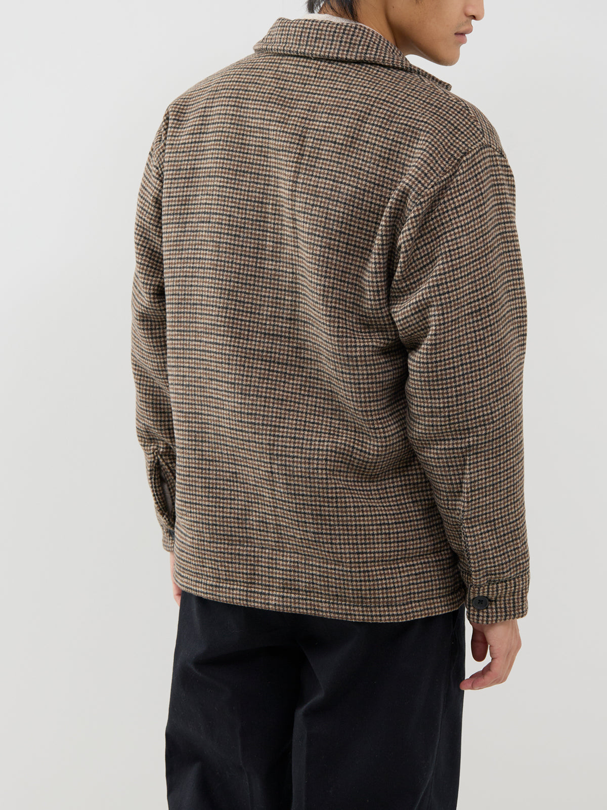 Ollie Houndstooth Overshirt - Cocoa