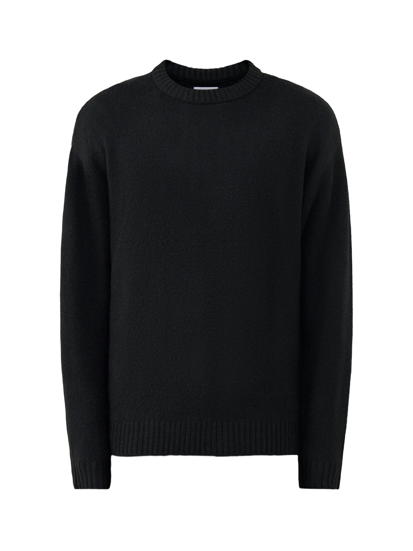 Ollie Knitted Crew Neck Jumper - Black