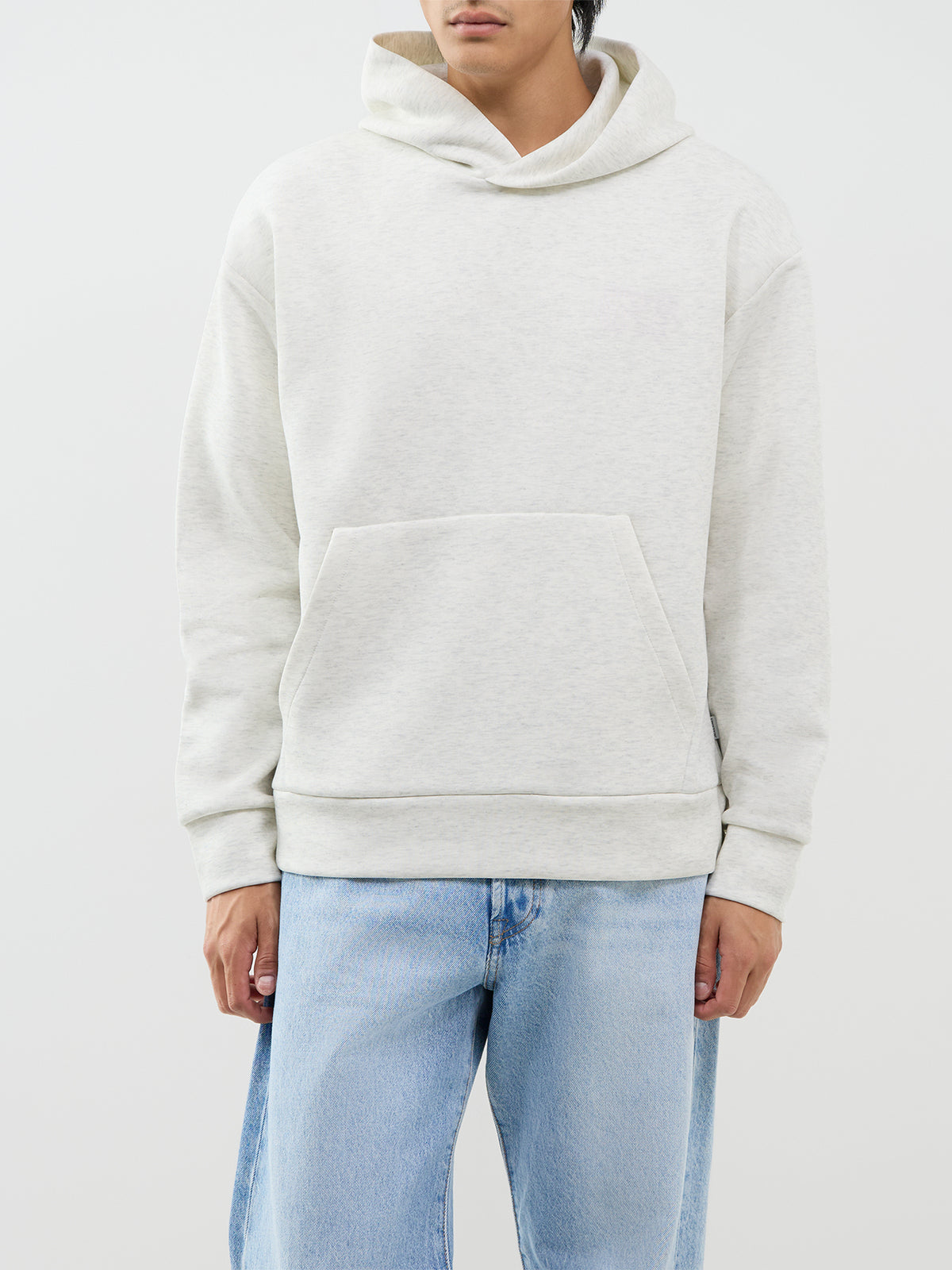 Barron Pullover Hoodie - White Melange