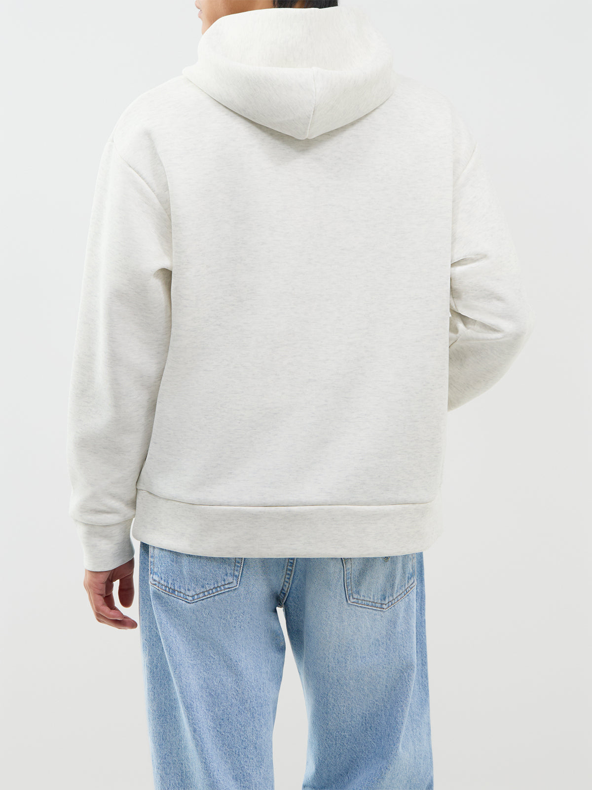 Barron Pullover Hoodie - White Melange
